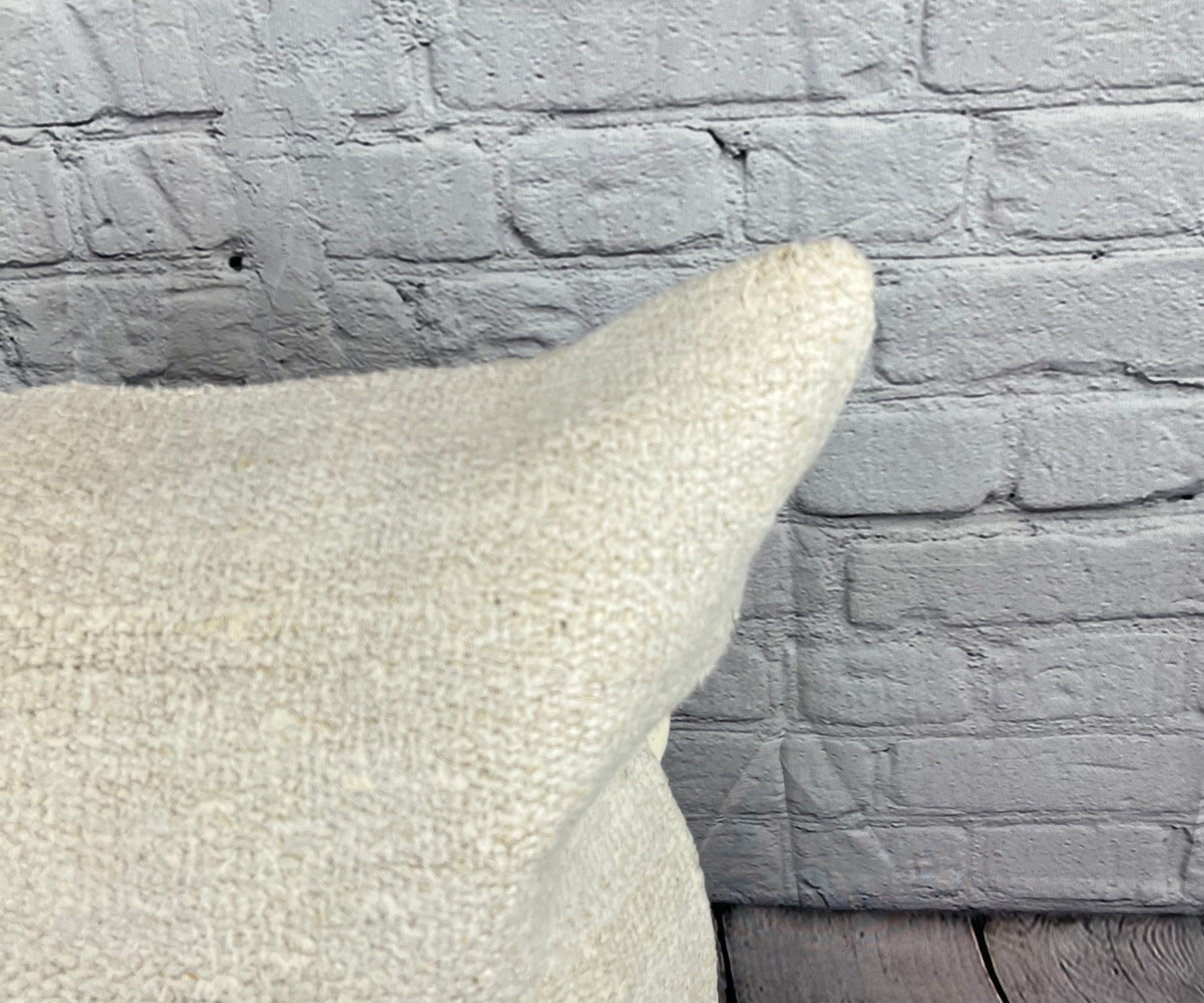 20 x 20 Hemp Pillow Turkish Cushion Natural Grayish White Pillow Cushion Cover #6560