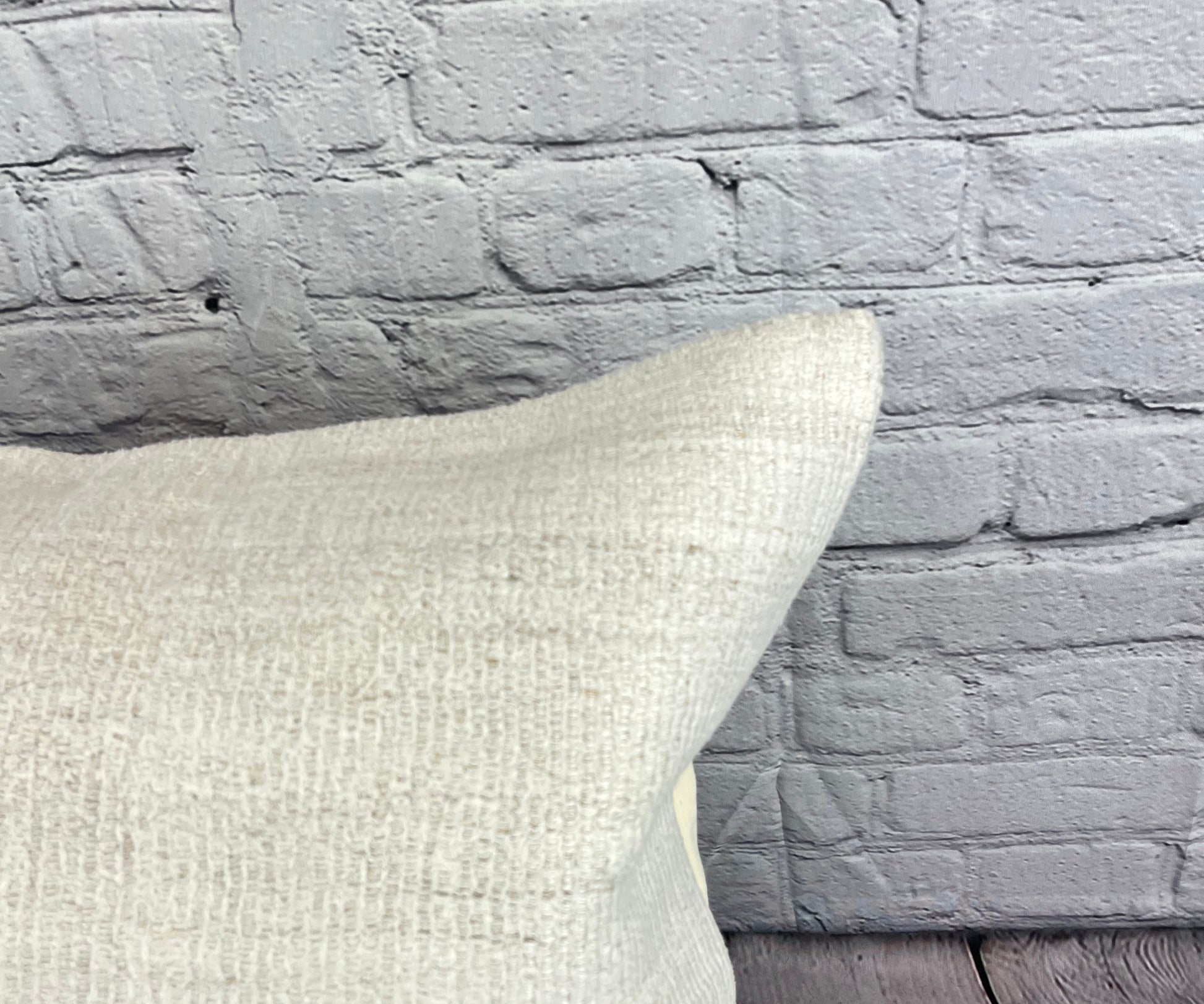 20 x 20 Hemp Pillow Turkish Cushion Natural Grayish White Pillow Cushion Cover #6603