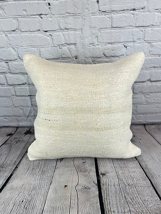 20 x 20 Hemp Pillow Turkish Cushion Natural Grayish White Pillow Cushion Cover #6567