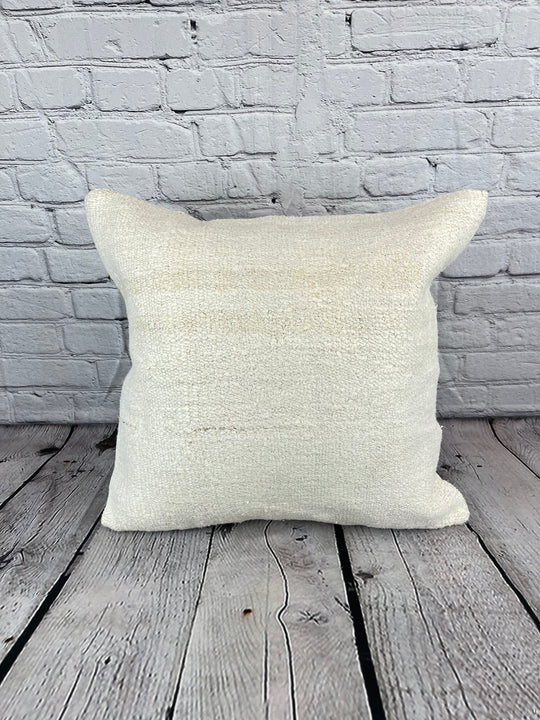 20 x 20 Hemp Pillow Turkish Cushion Natural Grayish White Pillow Cushion Cover #6568