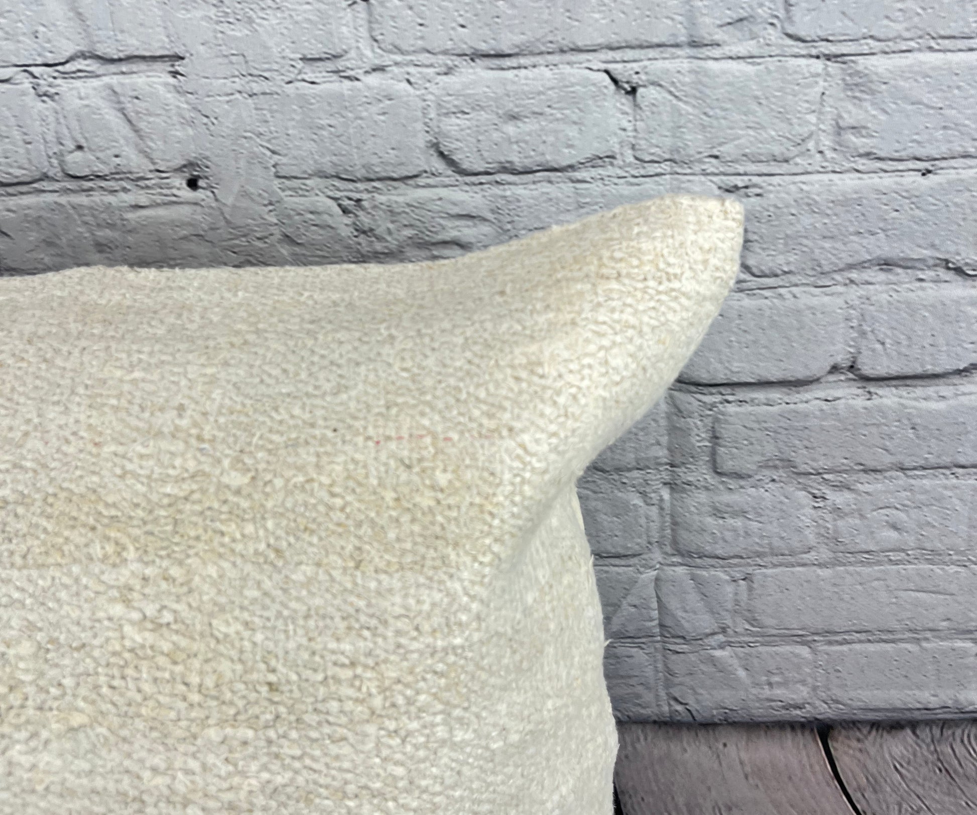 20 x 20 Hemp Pillow Turkish Cushion Natural Grayish White Pillow Cushion Cover #6568