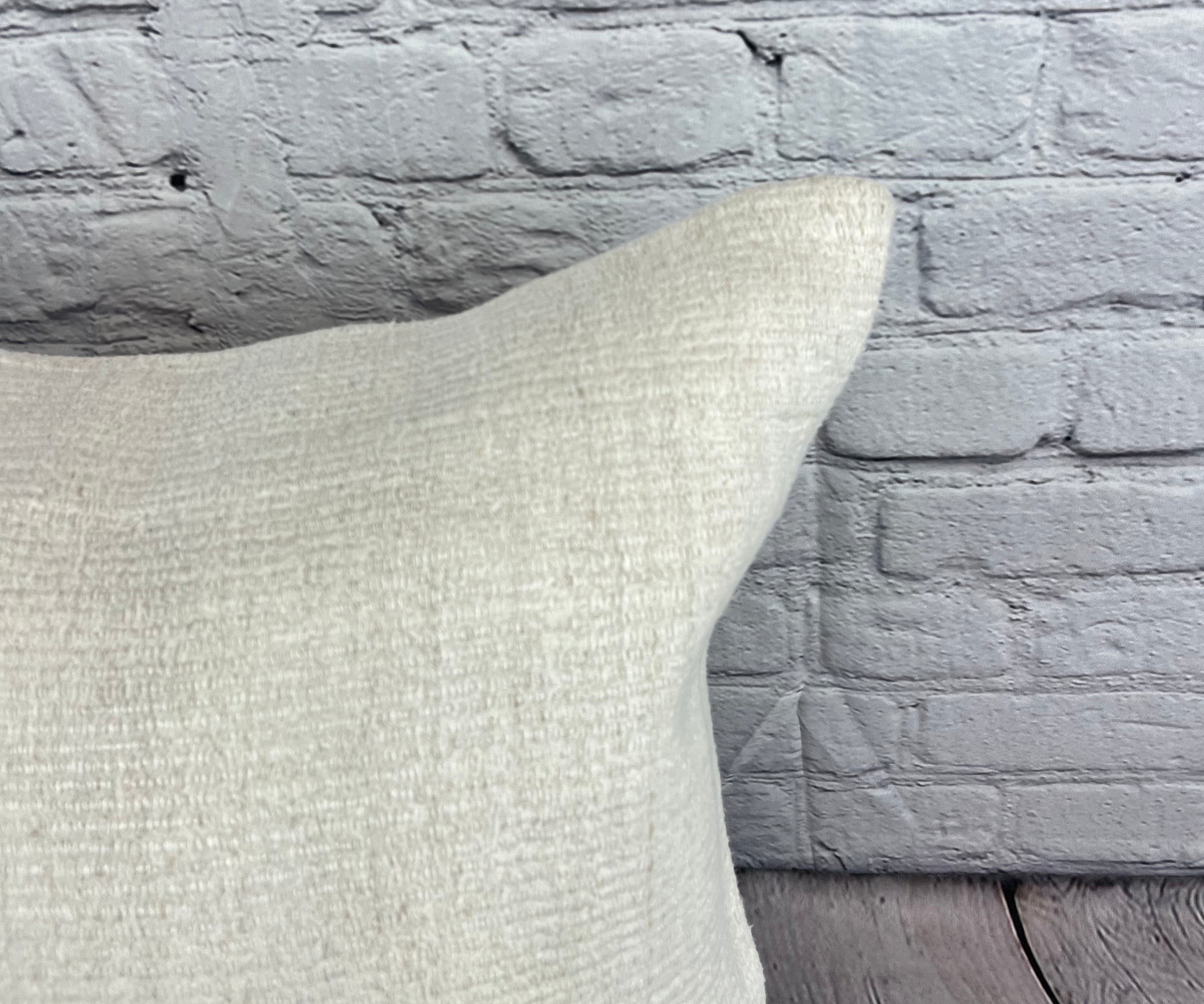 20 x 20 Hemp Pillow Turkish Cushion Natural Grayish White Pillow Cushion Cover #6573