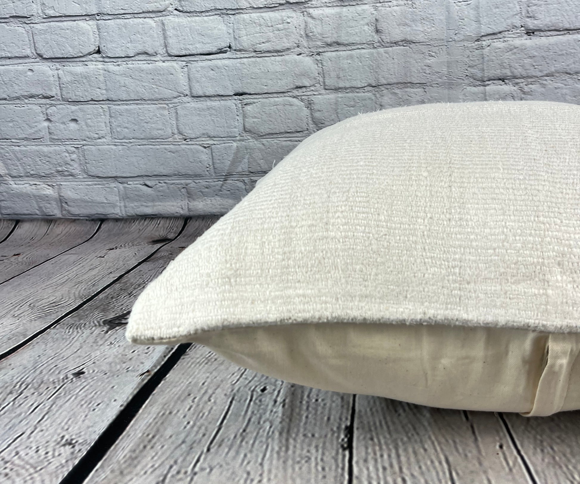 20 x 20 Hemp Pillow Turkish Cushion Natural Grayish White Pillow Cushion Cover #6573