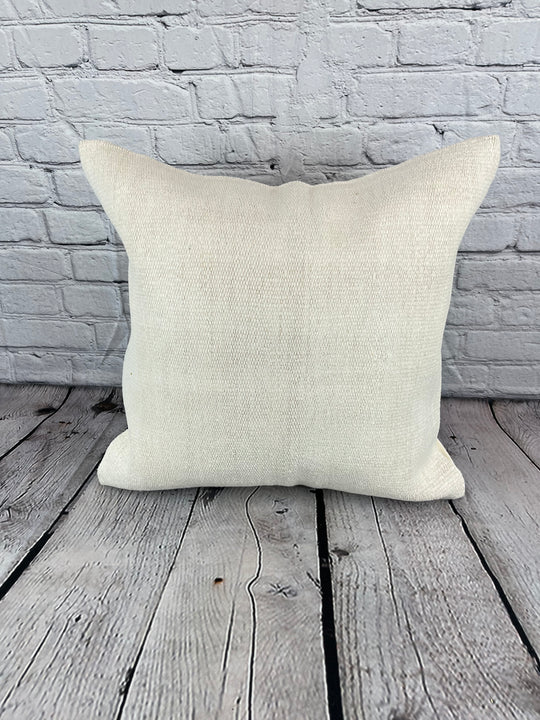 20 x 20 Hemp Pillow Turkish Cushion Natural Grayish White Pillow Cushion Cover #6574