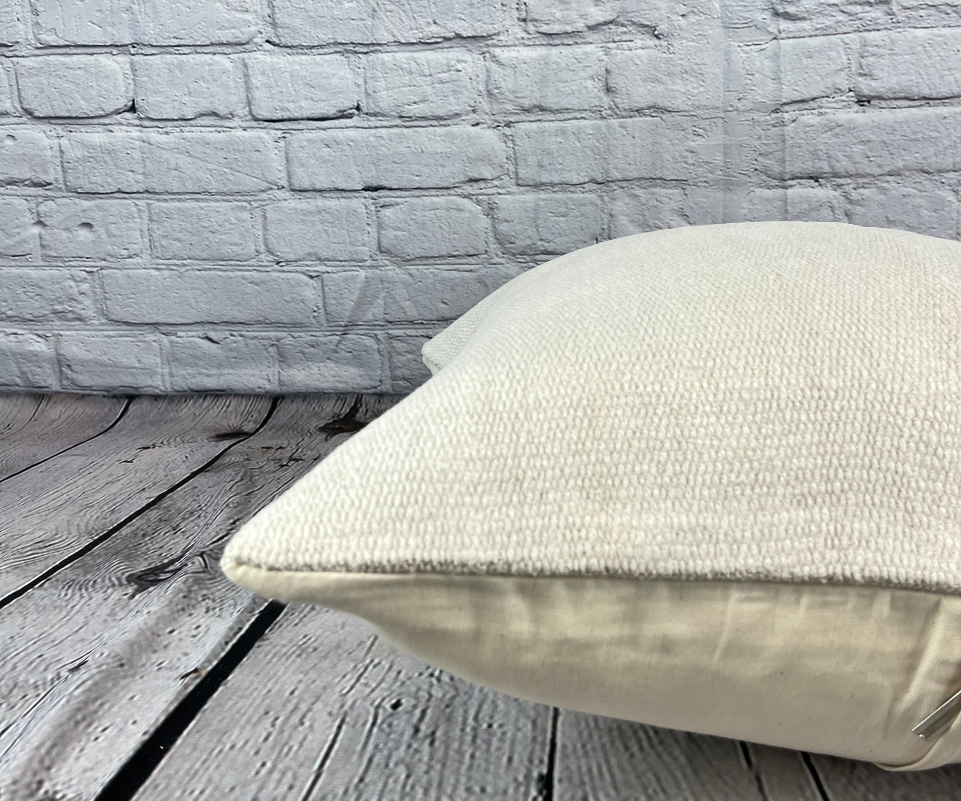 20 x 20 Hemp Pillow Turkish Cushion Natural Grayish White Pillow Cushion Cover #6574
