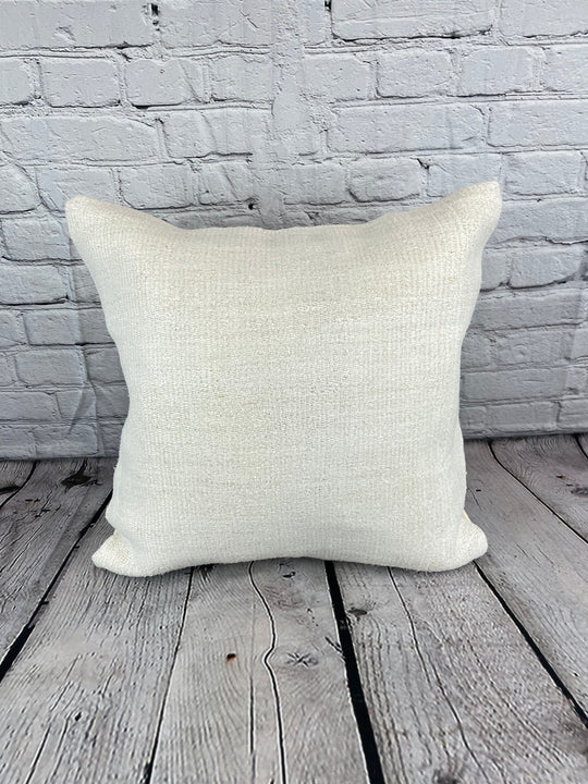 20 x 20 Hemp Pillow Turkish Cushion Natural Grayish White Pillow Cushion Cover #6590