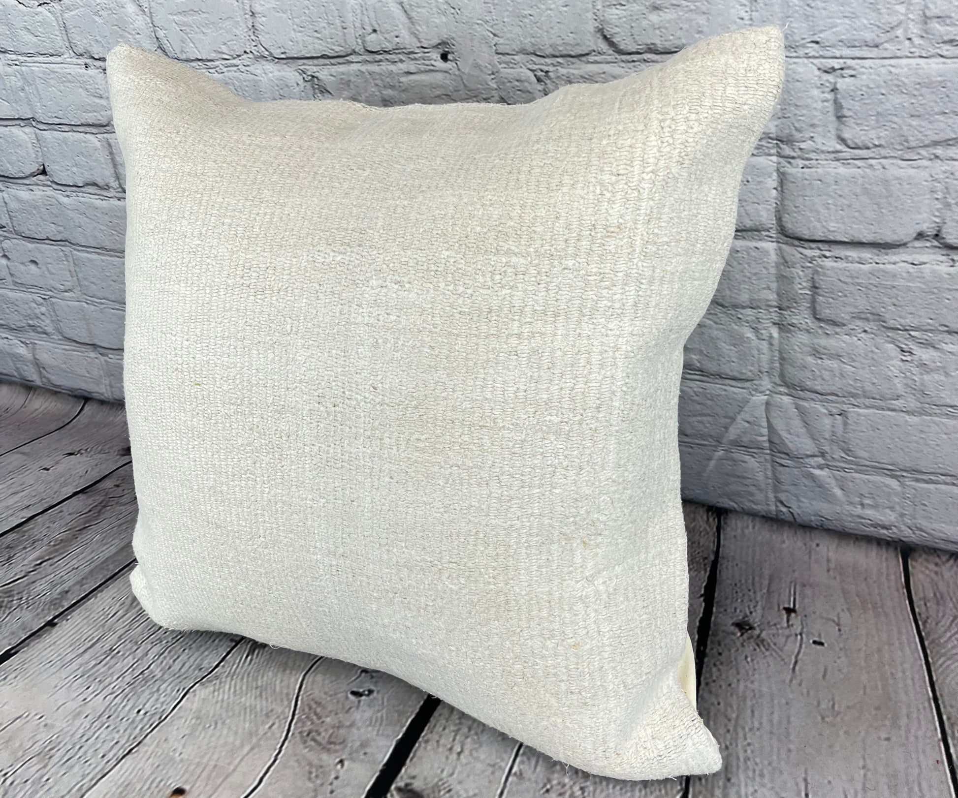 20 x 20 Hemp Pillow Turkish Cushion Natural Grayish White Pillow Cushion Cover #6590