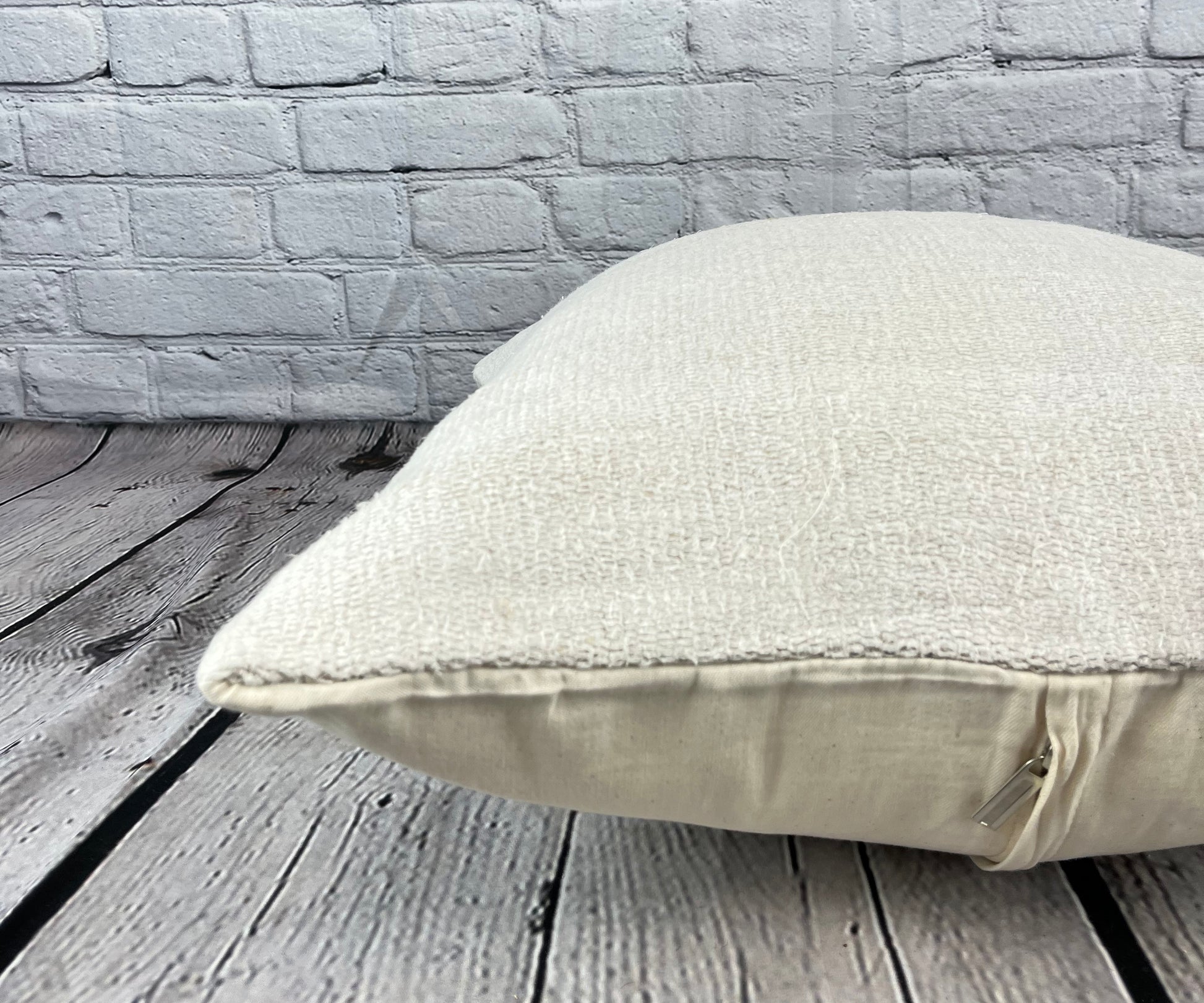20 x 20 Hemp Pillow Turkish Cushion Natural Grayish White Pillow Cushion Cover #6590