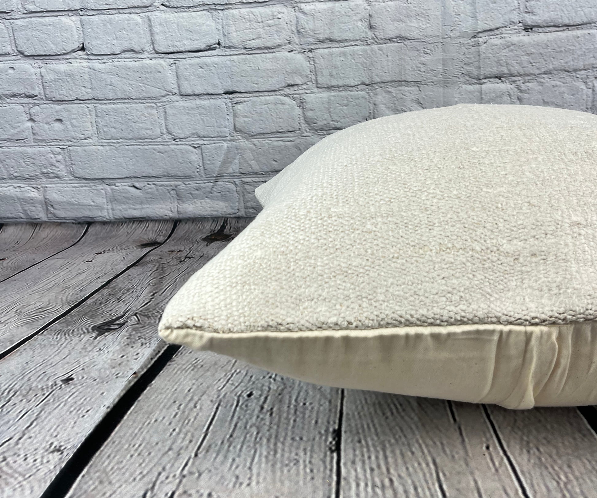 20 x 20 Hemp Pillow Turkish Cushion Natural Grayish White Pillow Cushion Cover #6592