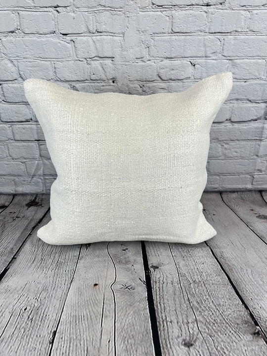 20 x 20 Hemp Pillow Turkish Cushion Natural Grayish White Pillow Cushion Cover #6591