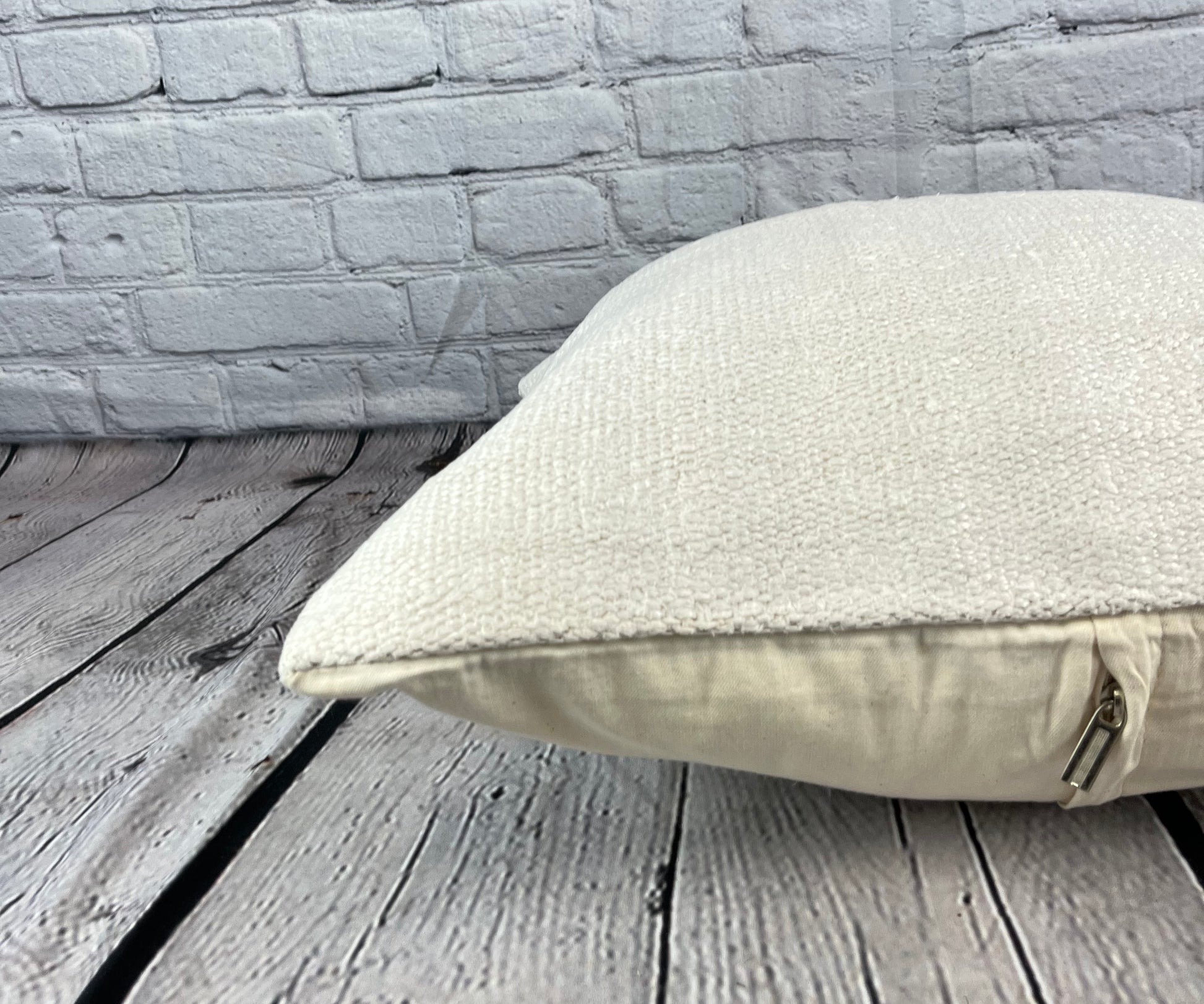 20 x 20 Hemp Pillow Turkish Cushion Natural Grayish White Pillow Cushion Cover #6591