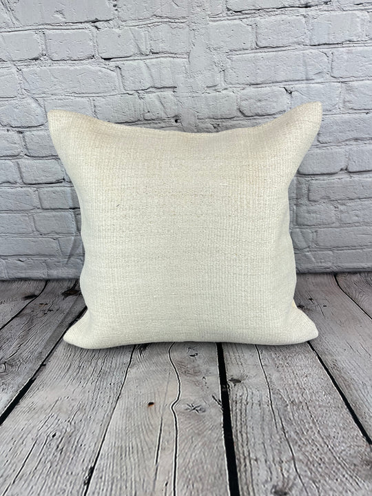 20 x 20 Hemp Pillow Turkish Cushion Natural Grayish White Pillow Cushion Cover #6490