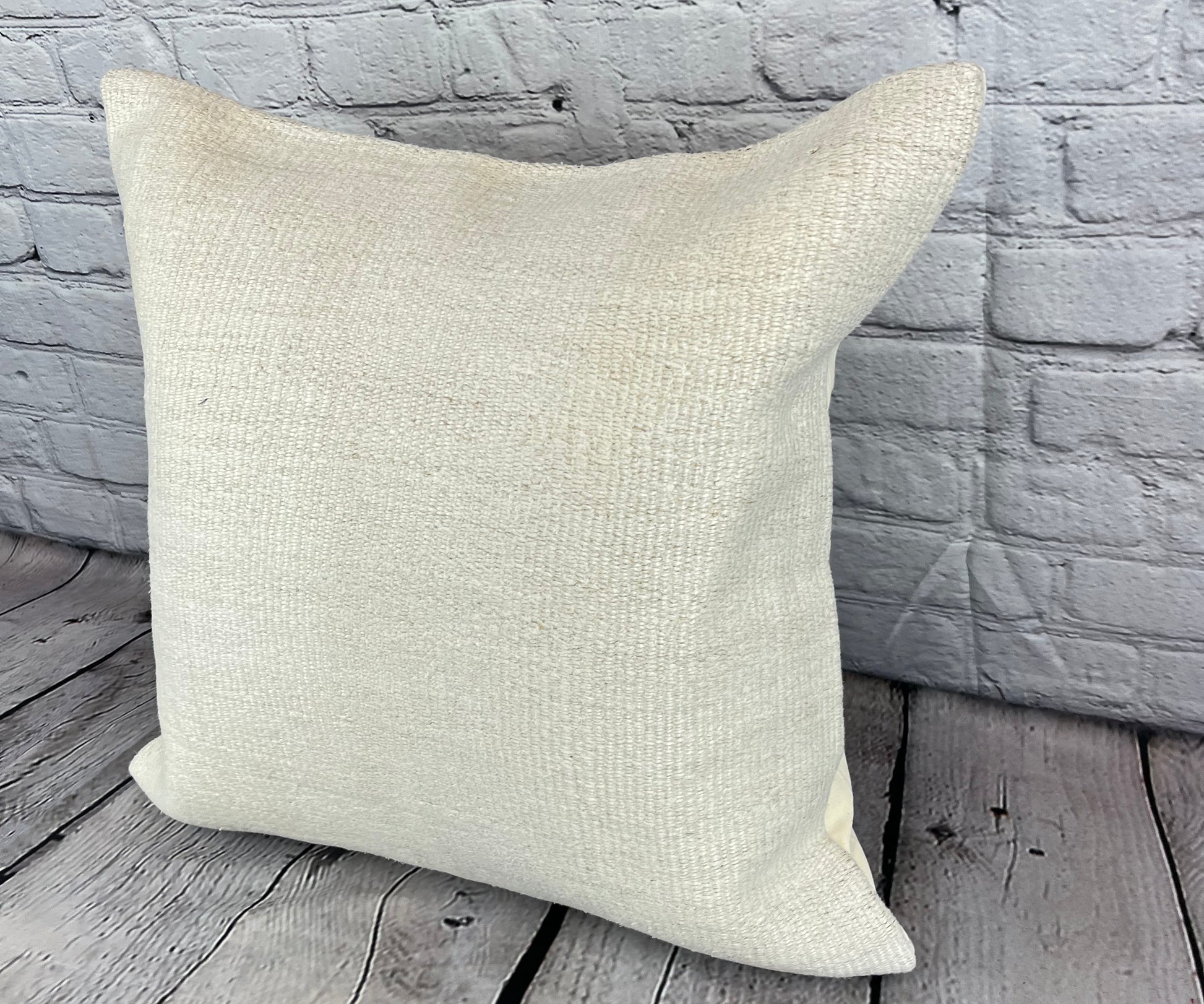 20 x 20 Hemp Pillow Turkish Cushion Natural Grayish White Pillow Cushion Cover #6490