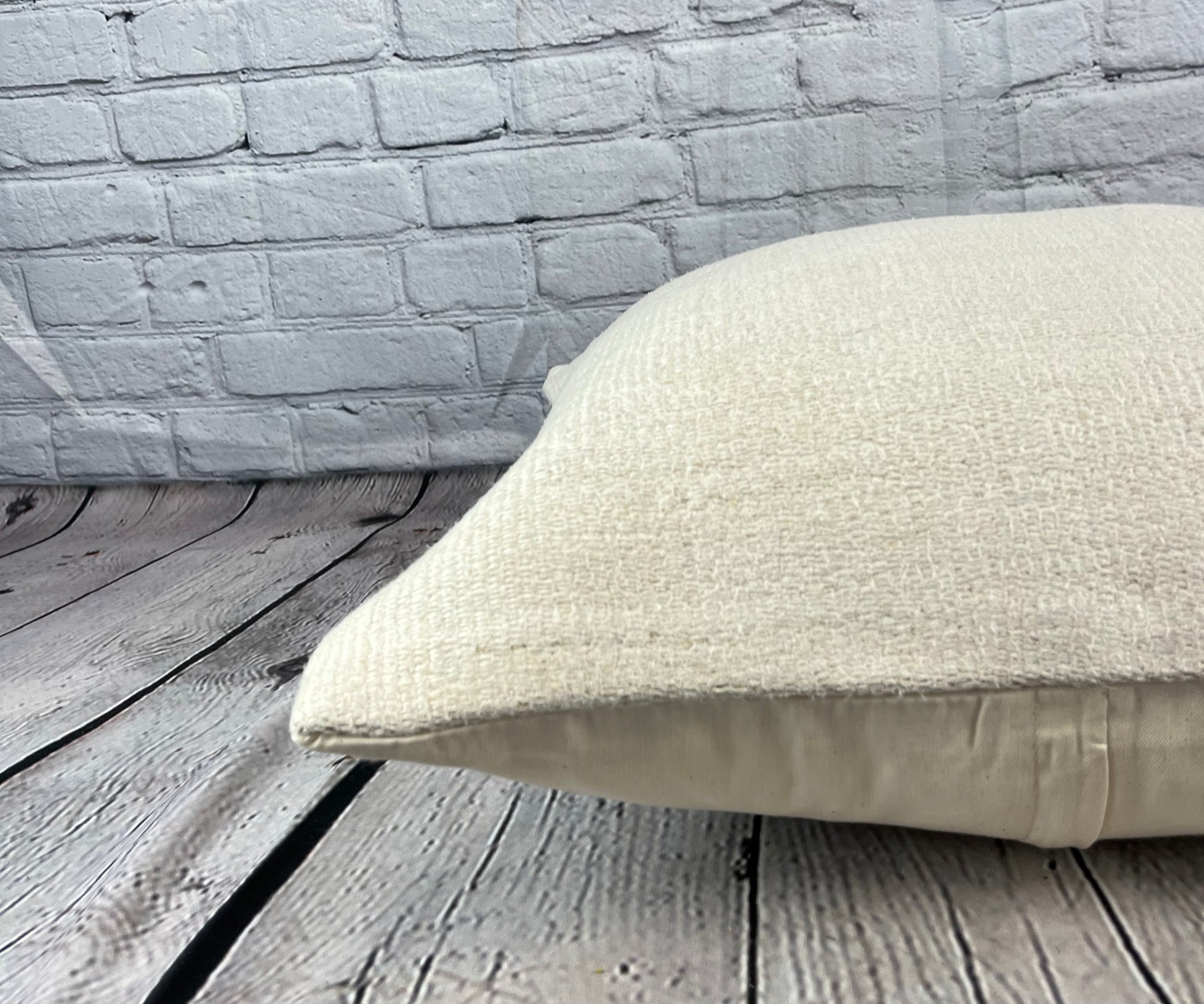 20 x 20 Hemp Pillow Turkish Cushion Natural Grayish White Pillow Cushion Cover #6490
