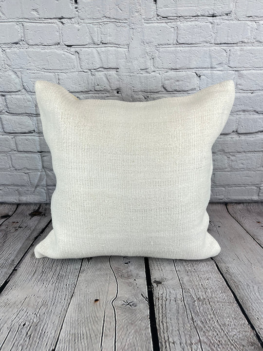 20 x 20 Hemp Pillow Turkish Cushion Natural Grayish White Pillow Cushion Cover #6493