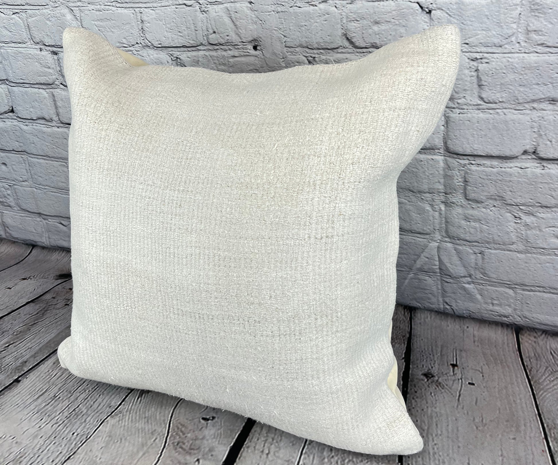 20 x 20 Hemp Pillow Turkish Cushion Natural Grayish White Pillow Cushion Cover #6493