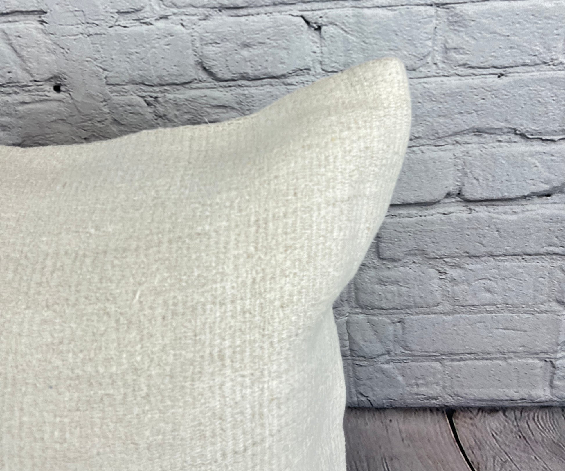 20 x 20 Hemp Pillow Turkish Cushion Natural Grayish White Pillow Cushion Cover #6493