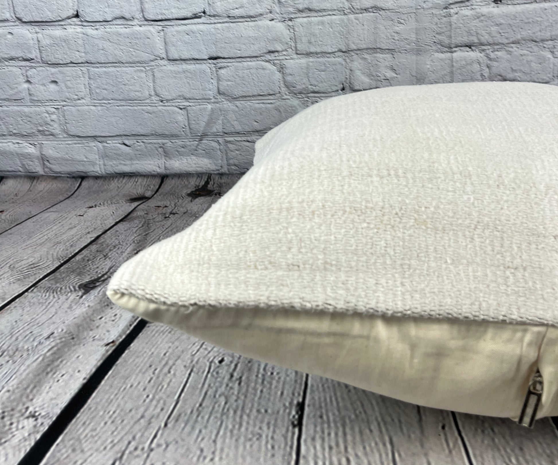 20 x 20 Hemp Pillow Turkish Cushion Natural Grayish White Pillow Cushion Cover #6493