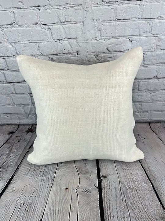 20 x 20 Hemp Pillow Turkish Cushion Natural Grayish White Pillow Cushion Cover #6494