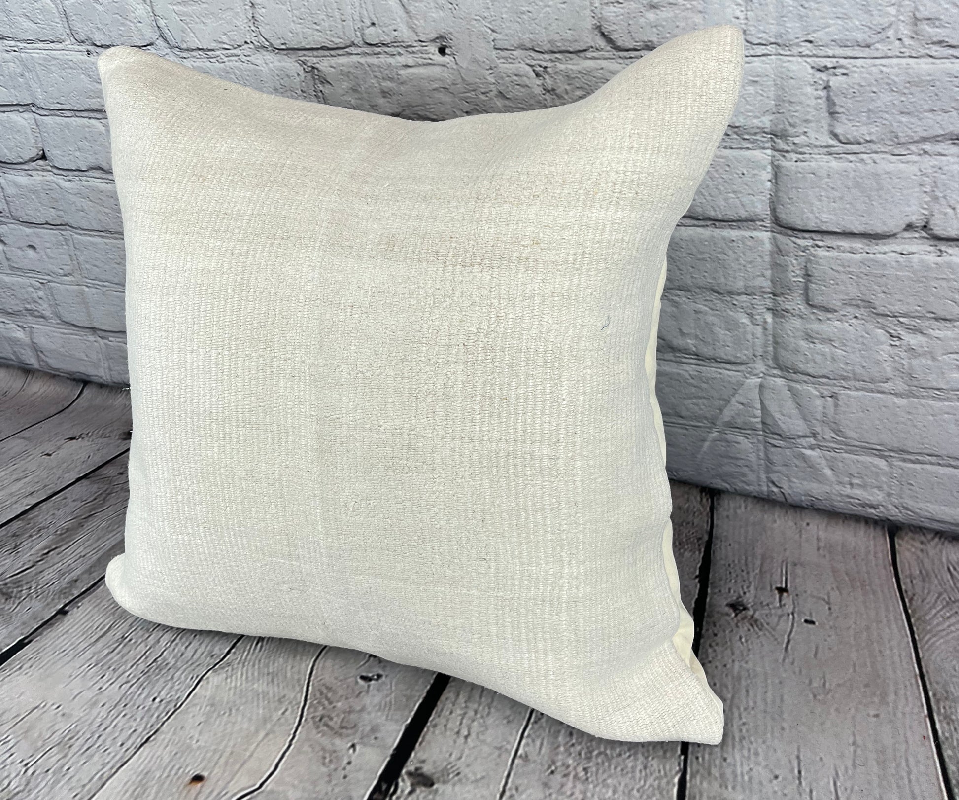 20 x 20 Hemp Pillow Turkish Cushion Natural Grayish White Pillow Cushion Cover #6494