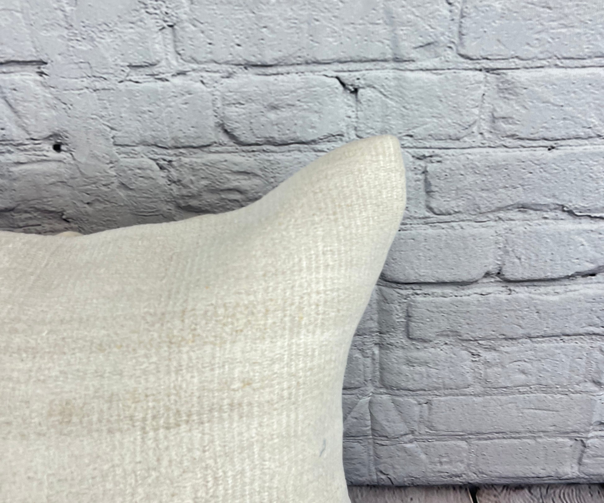 20 x 20 Hemp Pillow Turkish Cushion Natural Grayish White Pillow Cushion Cover #6494