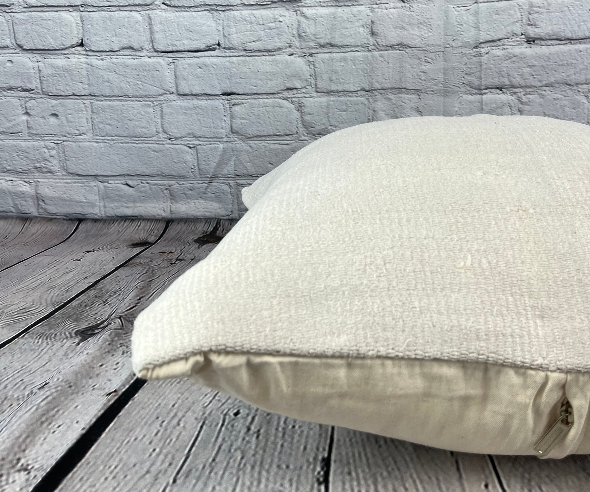20 x 20 Hemp Pillow Turkish Cushion Natural Grayish White Pillow Cushion Cover #6494