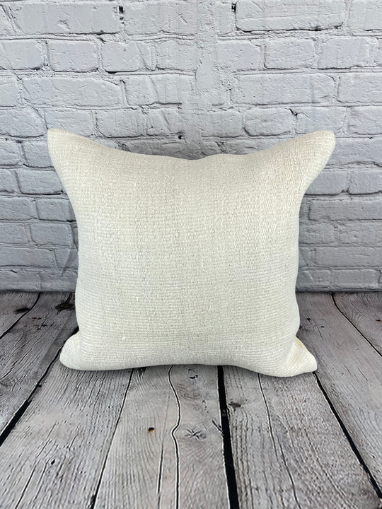 20 x 20 Hemp Pillow Turkish Cushion Natural Grayish White Pillow Cushion Cover #6499
