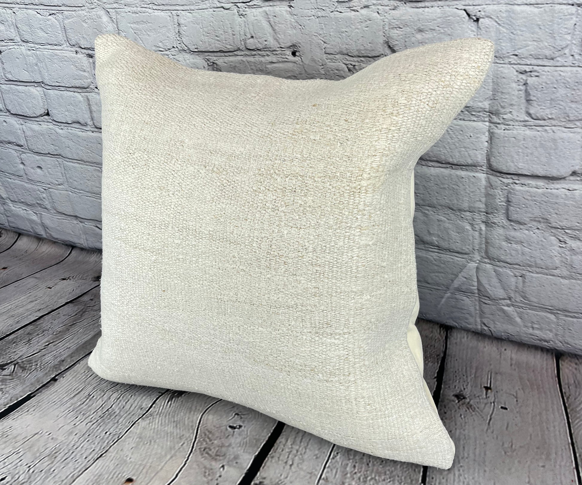 20 x 20 Hemp Pillow Turkish Cushion Natural Grayish White Pillow Cushion Cover #6500