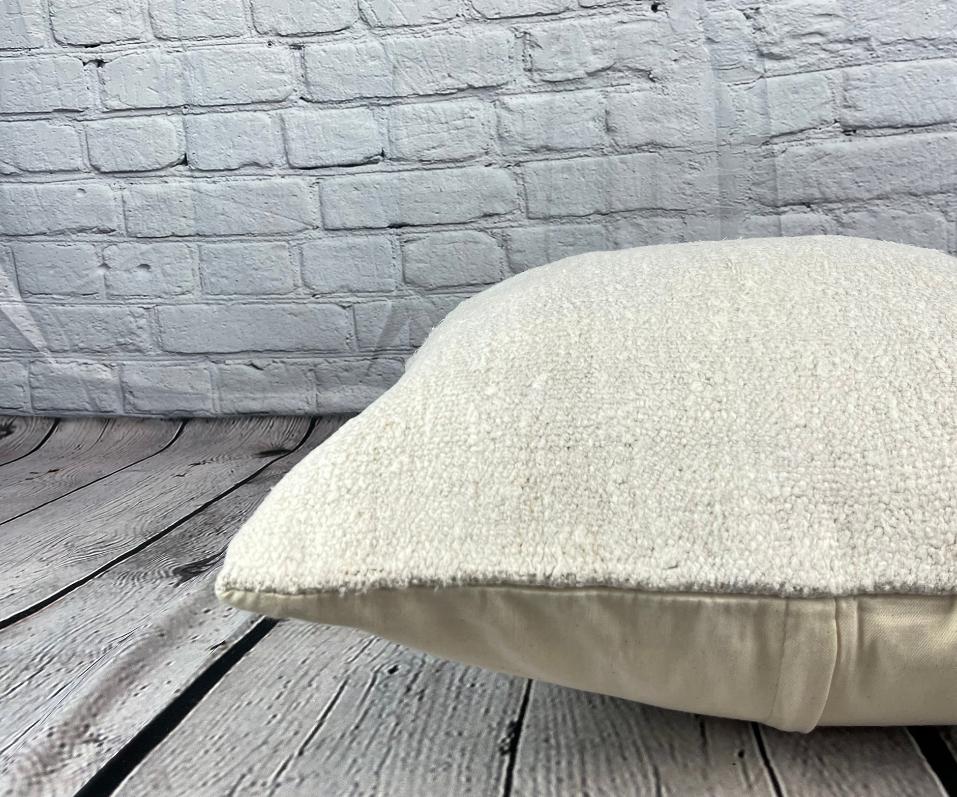 20 x 20 Hemp Pillow Turkish Cushion Natural Grayish White Pillow Cushion Cover #6501
