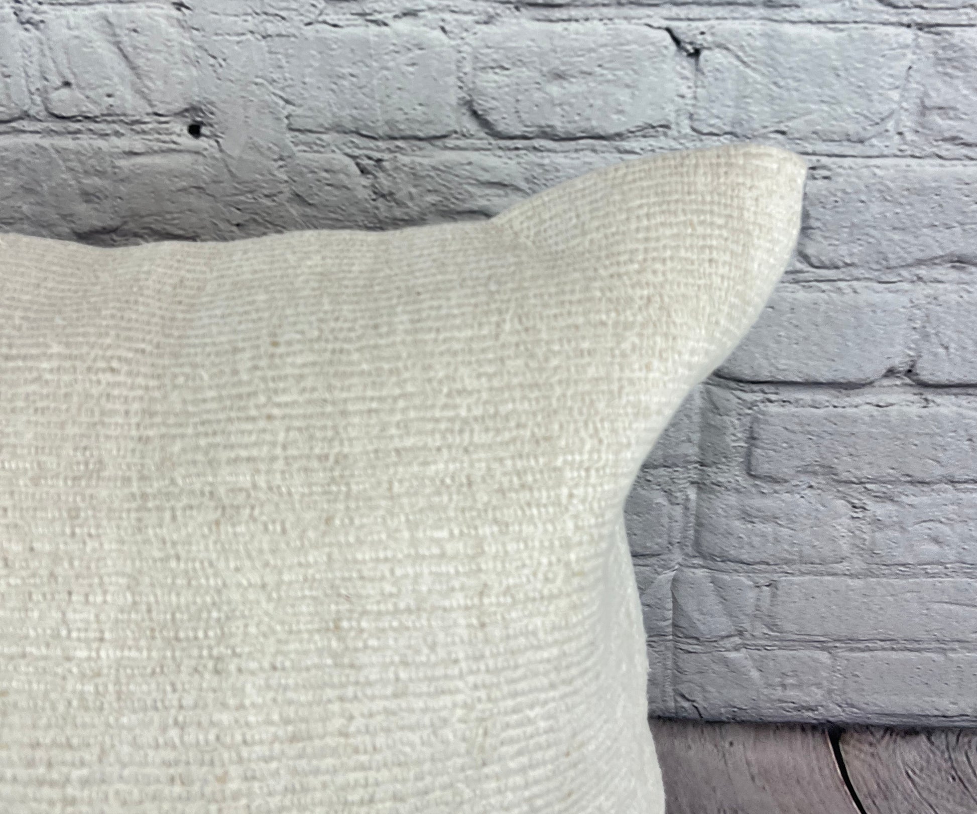 20 x 20 Hemp Pillow Turkish Cushion Natural Grayish White Pillow Cushion Cover #6479