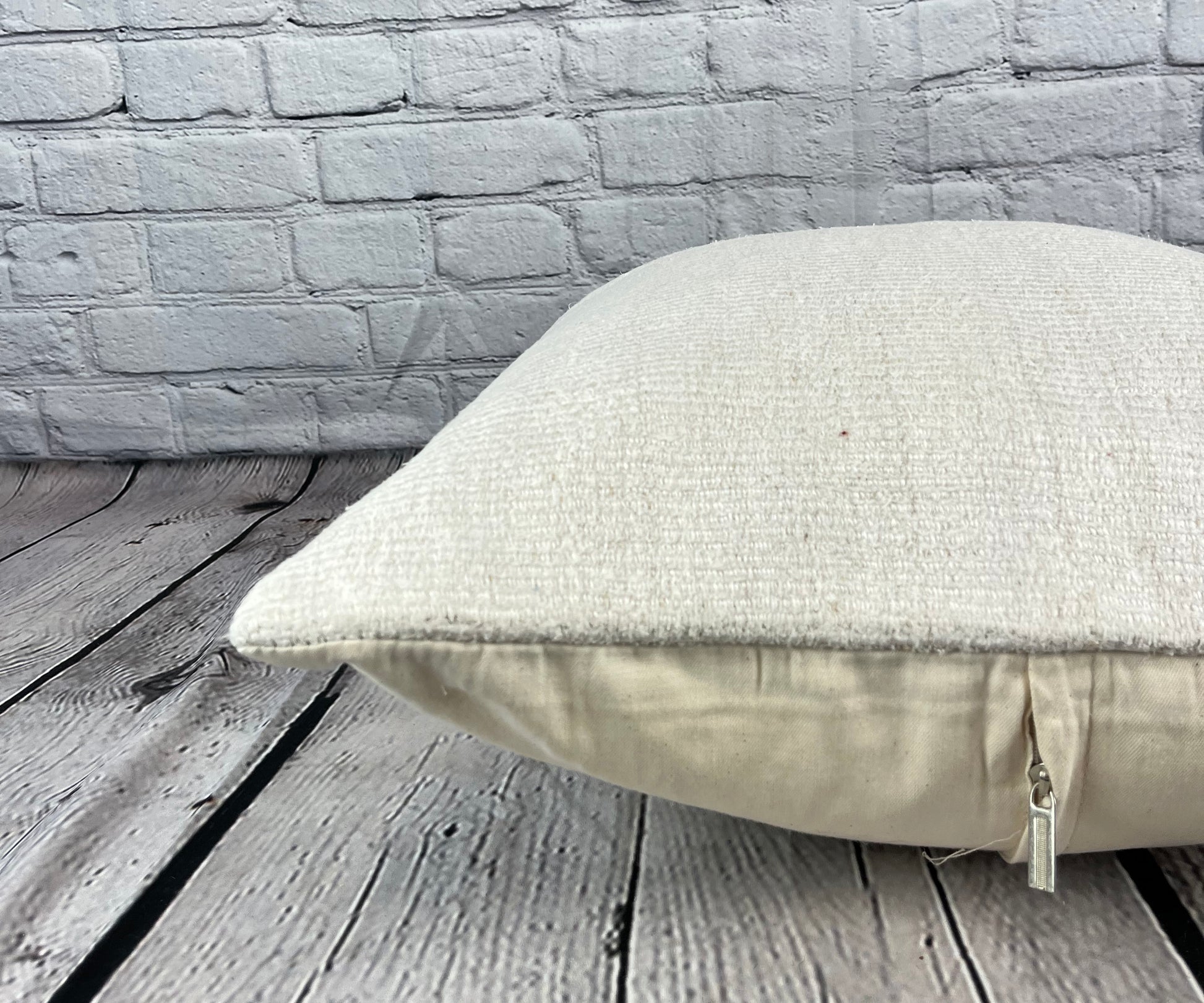 20 x 20 Hemp Pillow Turkish Cushion Natural Grayish White Pillow Cushion Cover #6479