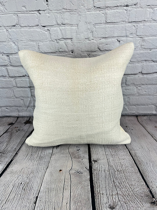 20 x 20 Hemp Pillow Turkish Cushion Natural Grayish White Pillow Cushion Cover #6481