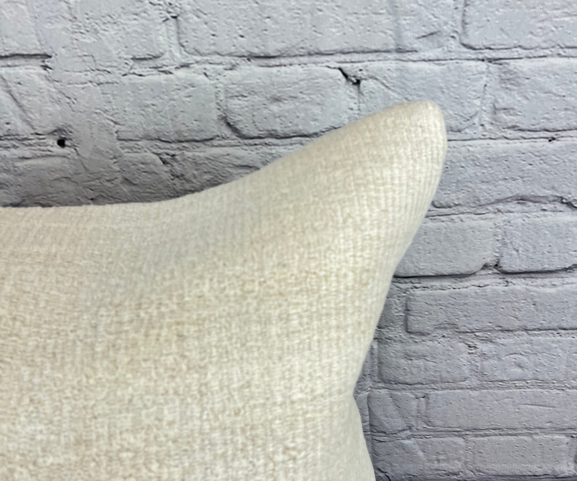 20 x 20 Hemp Pillow Turkish Cushion Natural Grayish White Pillow Cushion Cover #6481