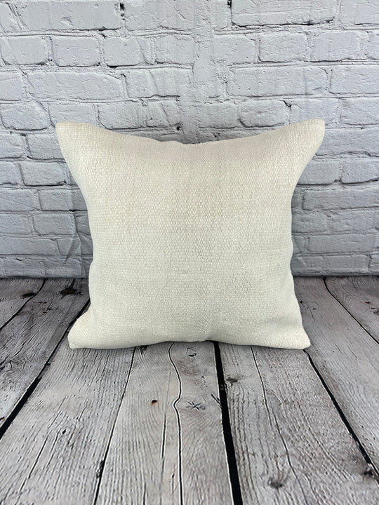 20 x 20 Hemp Pillow Turkish Cushion Natural Grayish White Pillow Cushion Cover #6482