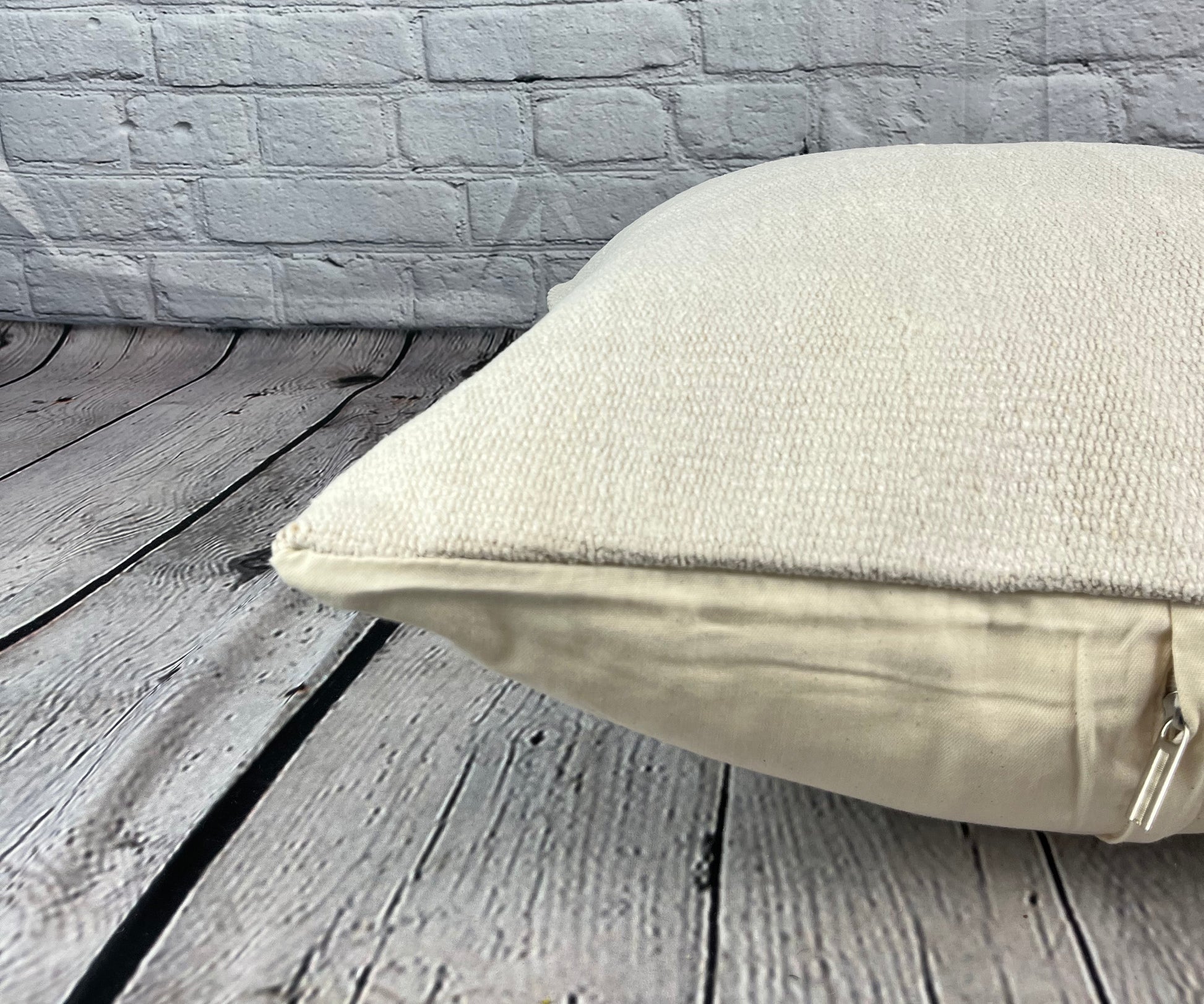 20 x 20 Hemp Pillow Turkish Cushion Natural Grayish White Pillow Cushion Cover #6482