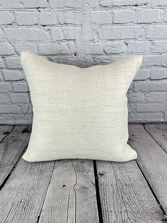 20 x 20 Hemp Pillow Turkish Cushion Natural Grayish White Pillow Cushion Cover #6483