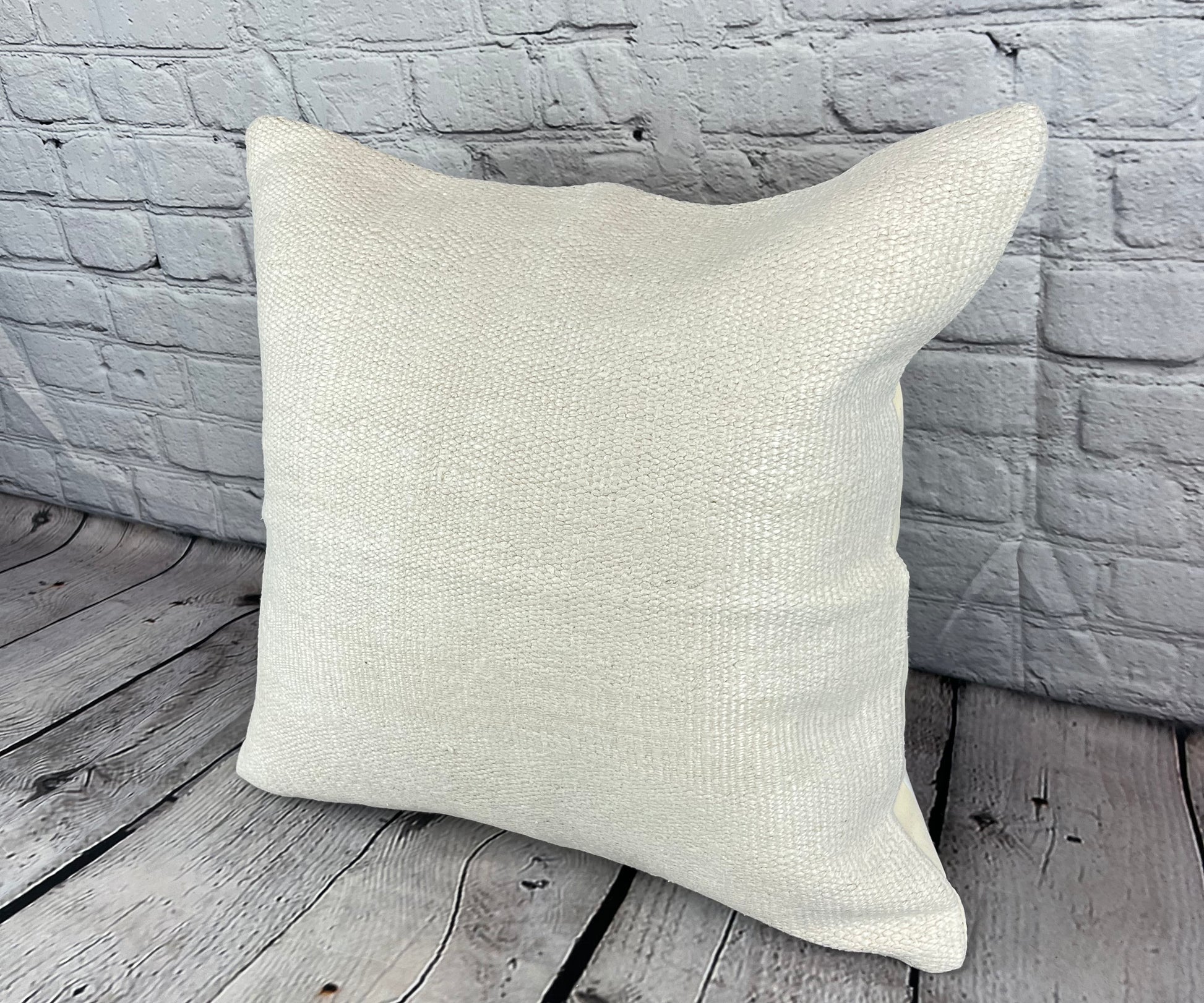 20 x 20 Hemp Pillow Turkish Cushion Natural Grayish White Pillow Cushion Cover #6491