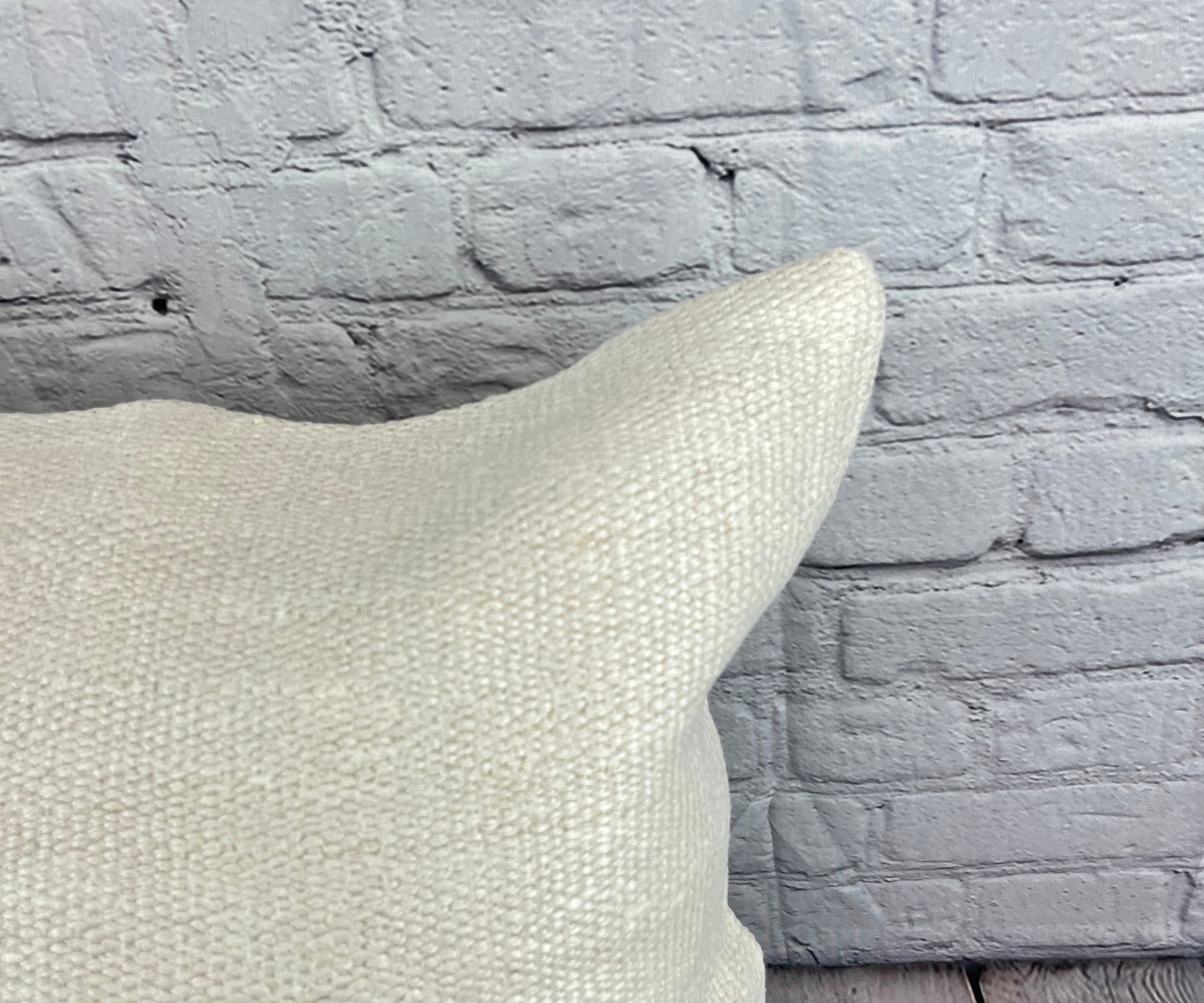 20 x 20 Hemp Pillow Turkish Cushion Natural Grayish White Pillow Cushion Cover #6491