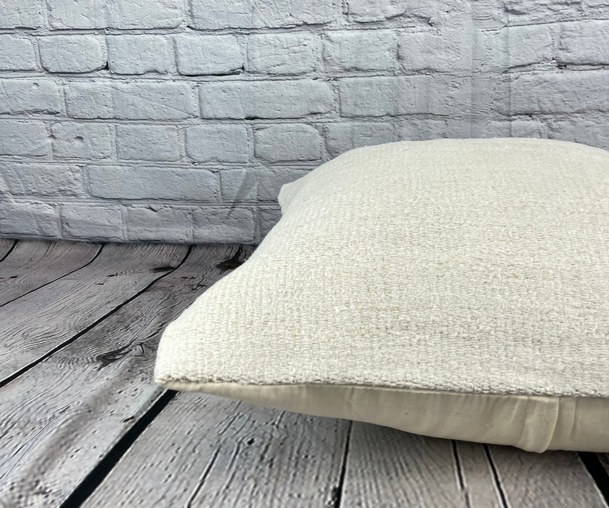 20 x 20 Hemp Pillow Turkish Cushion Natural Grayish White Pillow Cushion Cover #6496