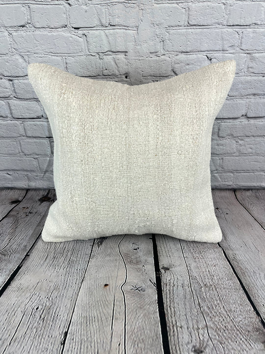 20 x 20 Hemp Pillow Turkish Cushion Natural Grayish White Pillow Cushion Cover #6498