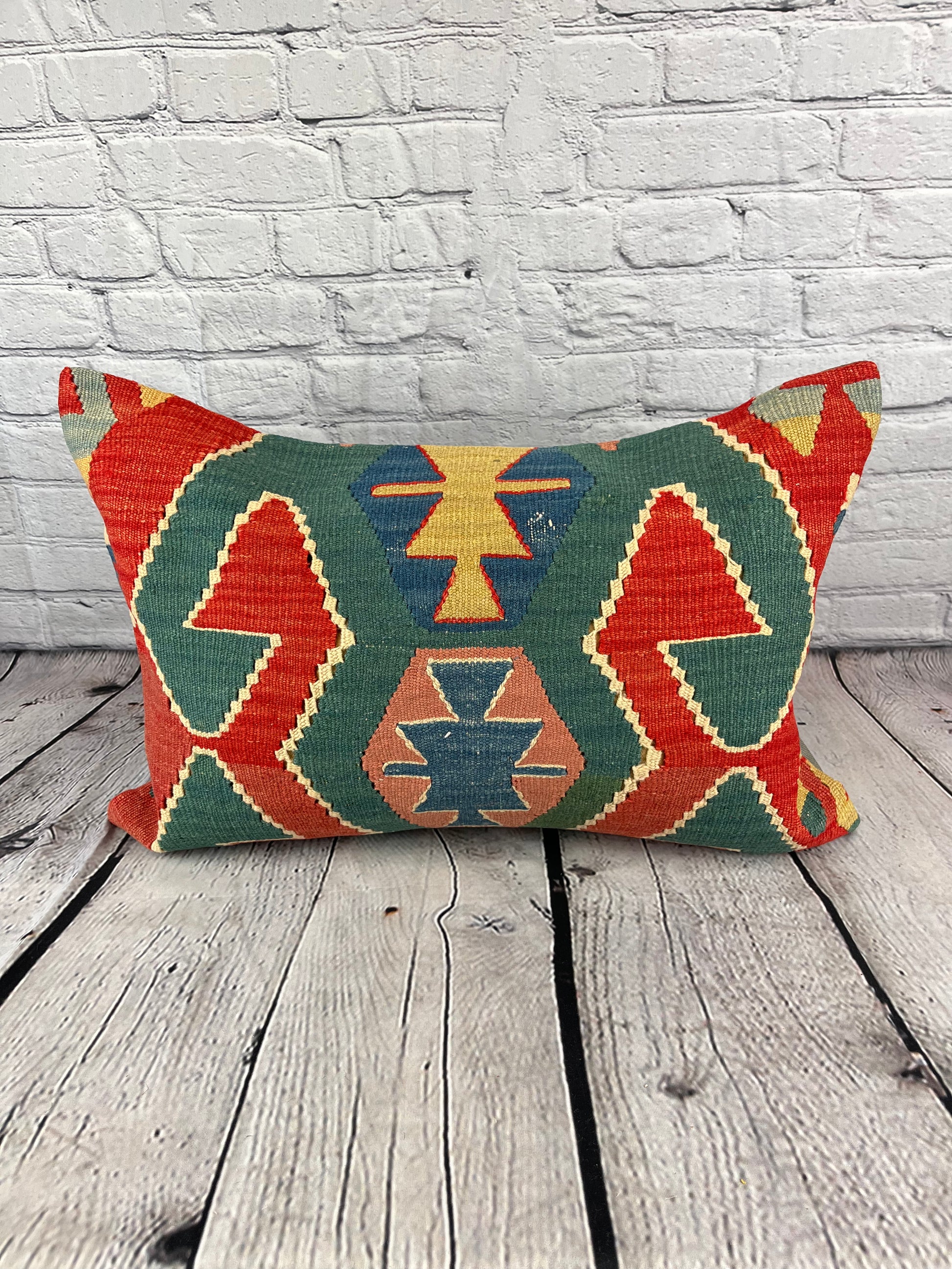 16 x 24 Kilim Pillow Turkish Cushion Istanbul Harbor View Pillow Cushion Cover #6887