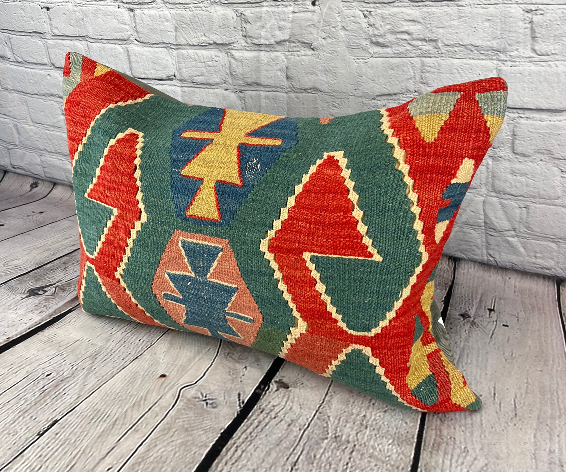 16 x 24 Kilim Pillow Turkish Cushion Istanbul Harbor View Pillow Cushion Cover #6887