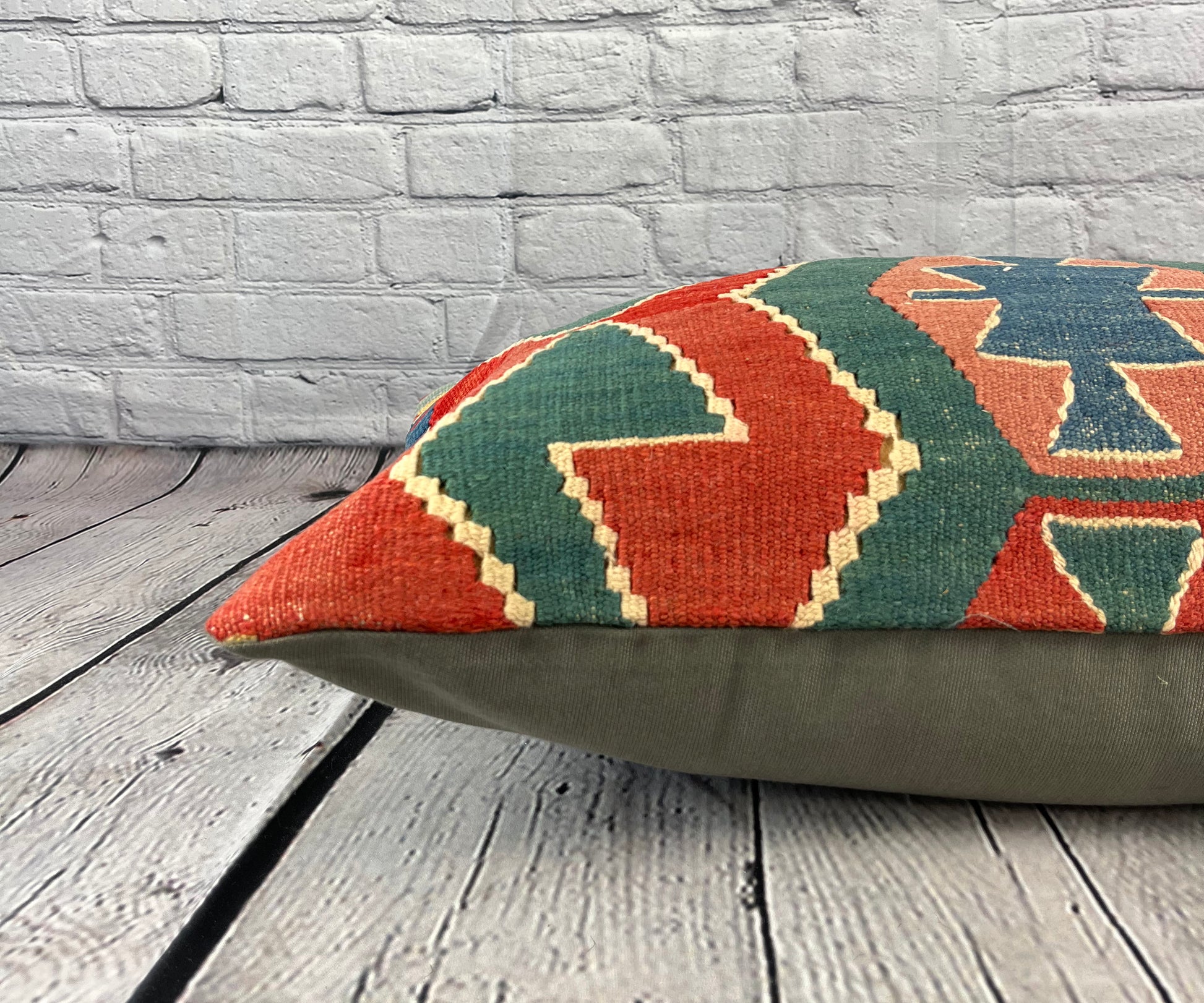 16 x 24 Kilim Pillow Turkish Cushion Istanbul Harbor View Pillow Cushion Cover #6887