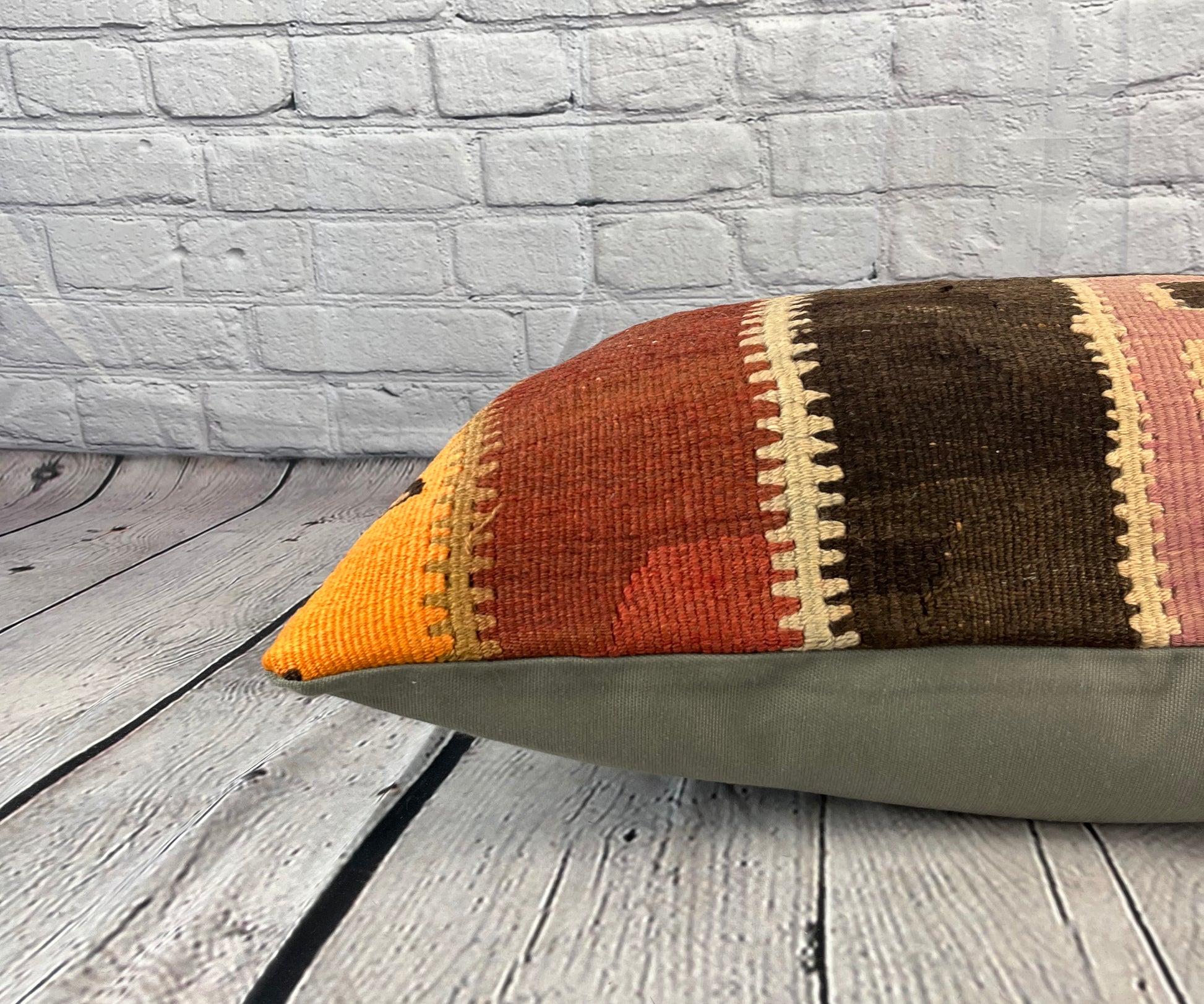 16 x 24 Kilim Pillow Turkish Cushion Istanbul Starlight  Pillow Cushion Cover #6917