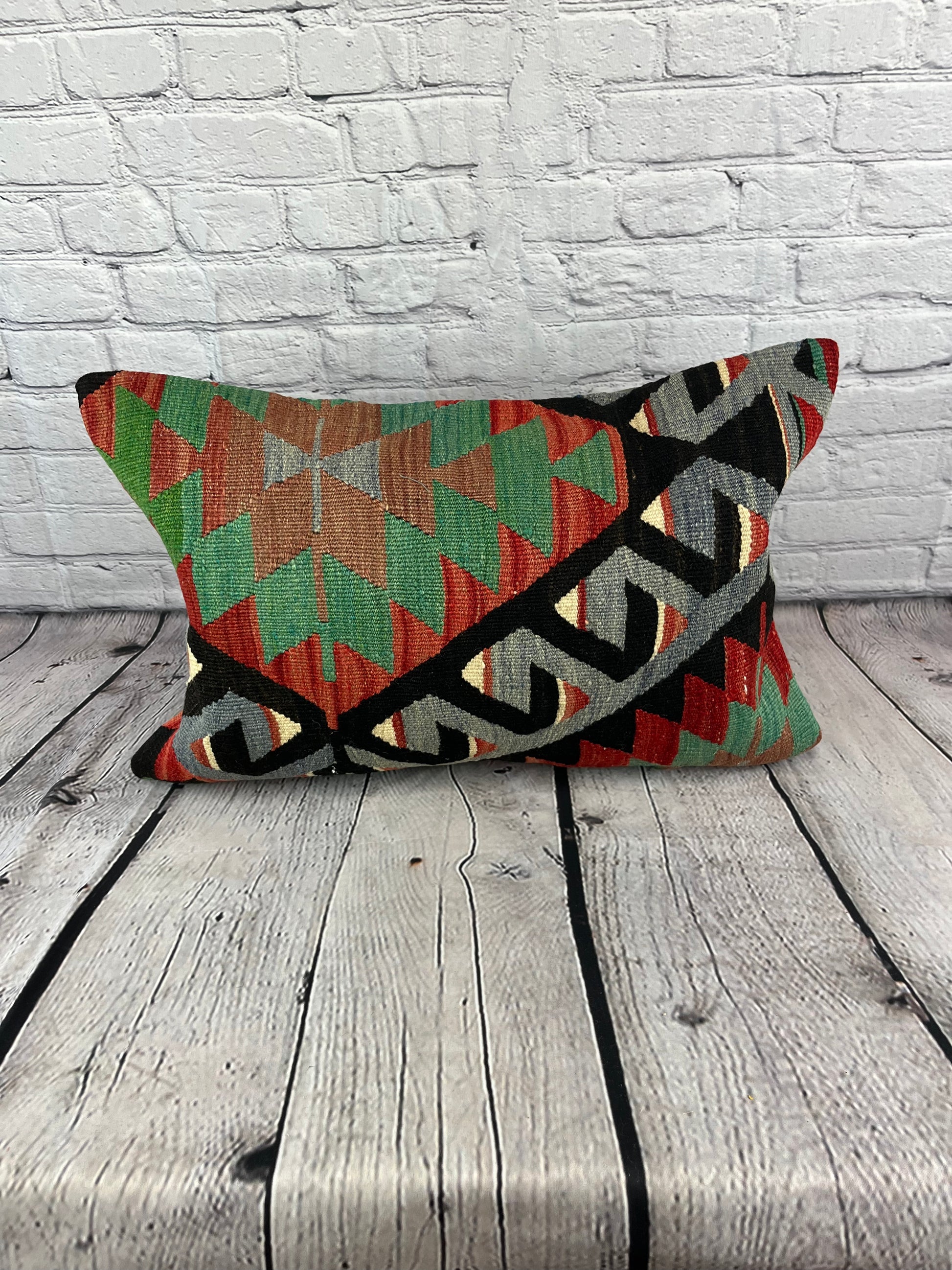16 x 24 Kilim Pillow Turkish Cushion Aegean Escape Pillow Cushion Cover #6890