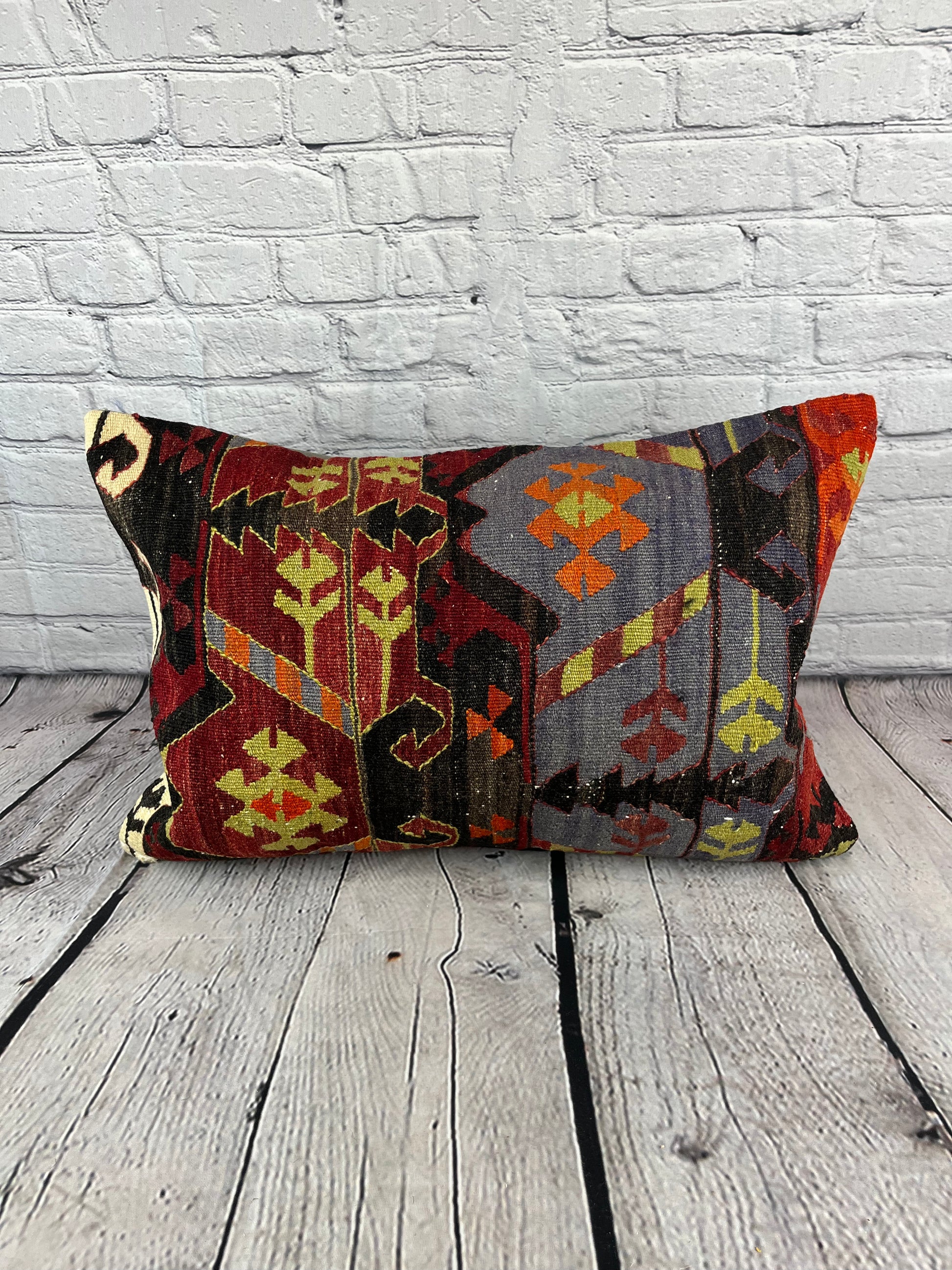 16 x 24 Kilim Pillow Turkish Cushion Route Delight Pillow Cushion Cover #6891