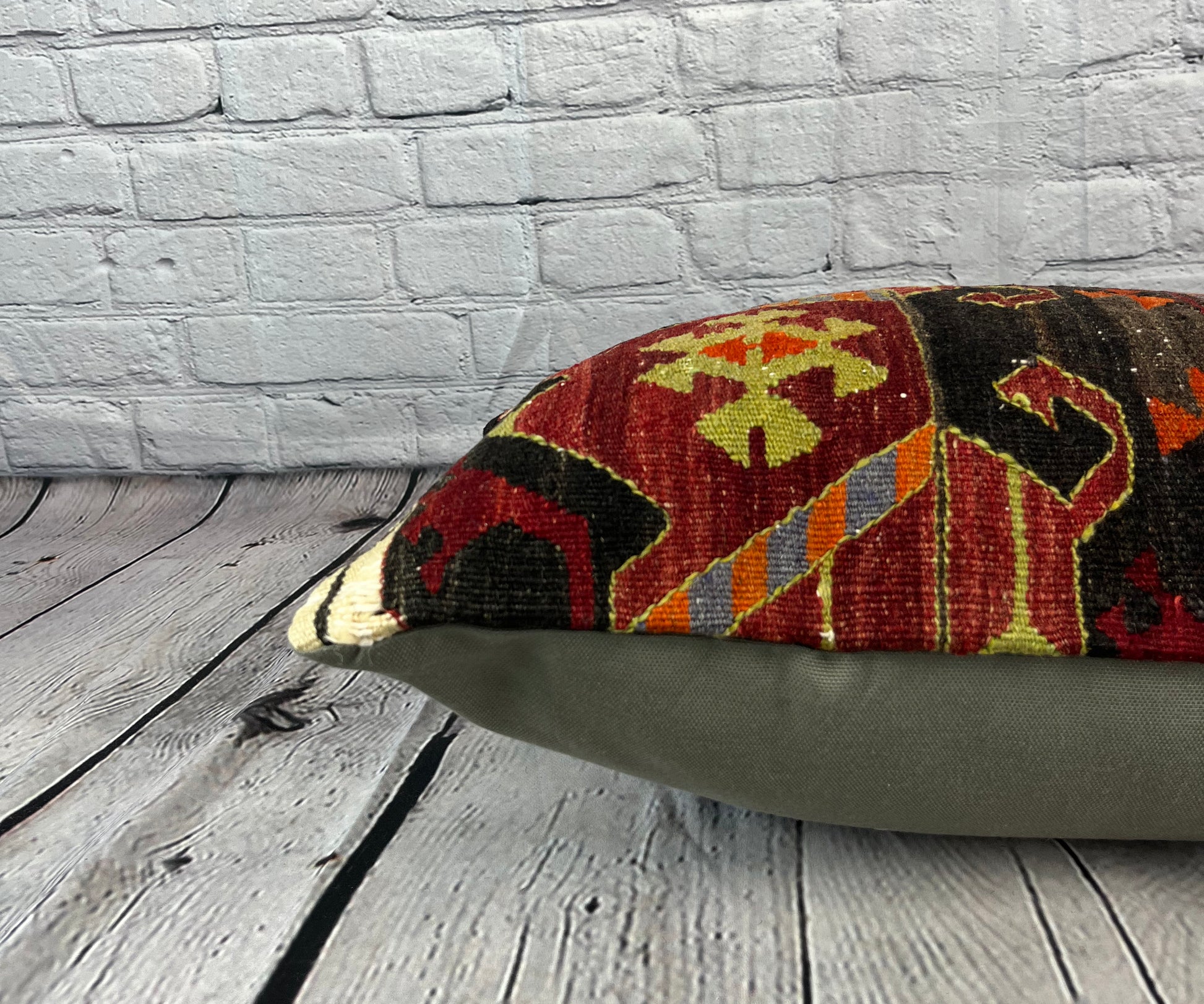 16 x 24 Kilim Pillow Turkish Cushion Route Delight Pillow Cushion Cover #6891