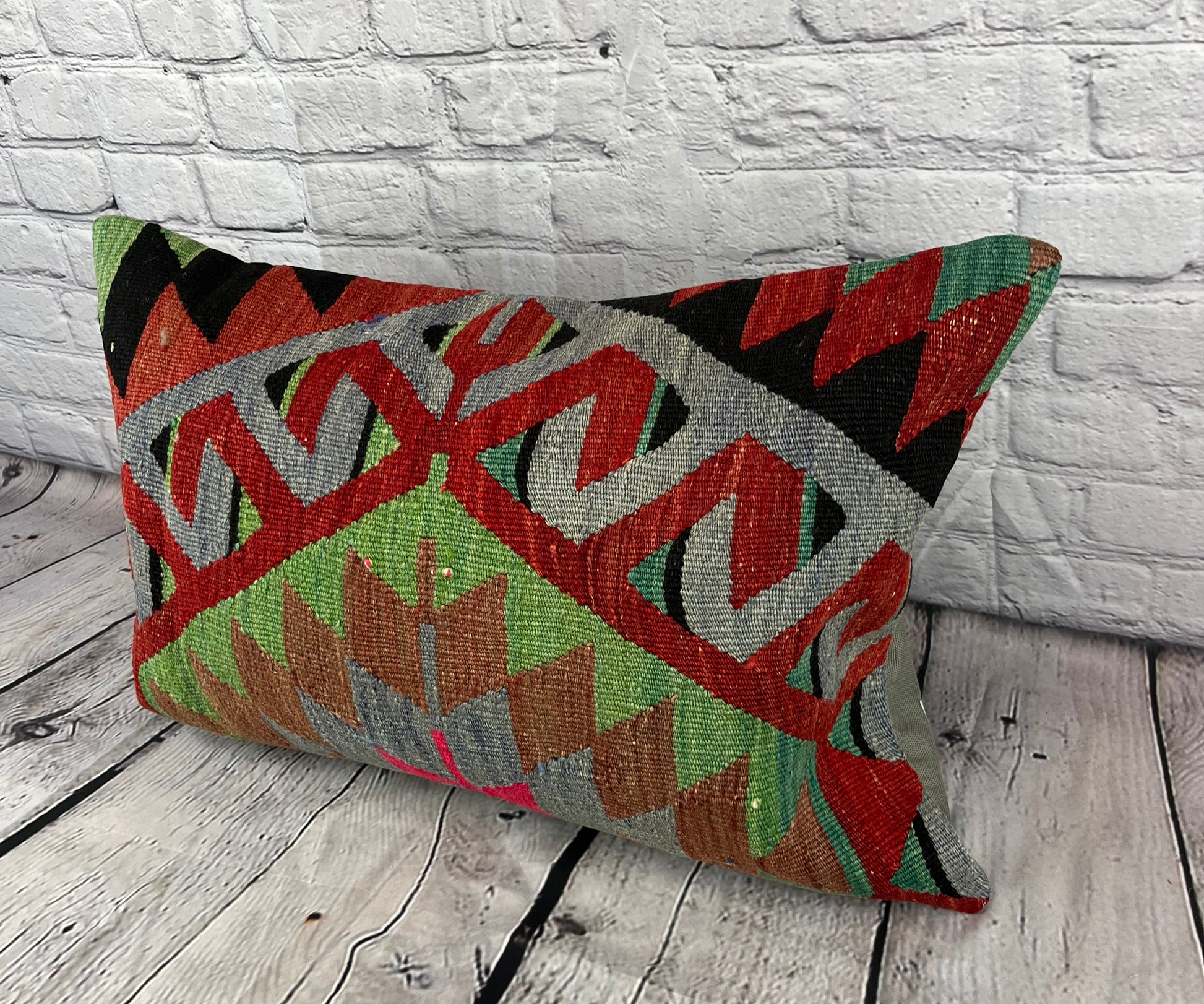 16 x 24 Kilim Pillow Turkish Cushion Anatolian Rest Pillow Cushion Cover #6904