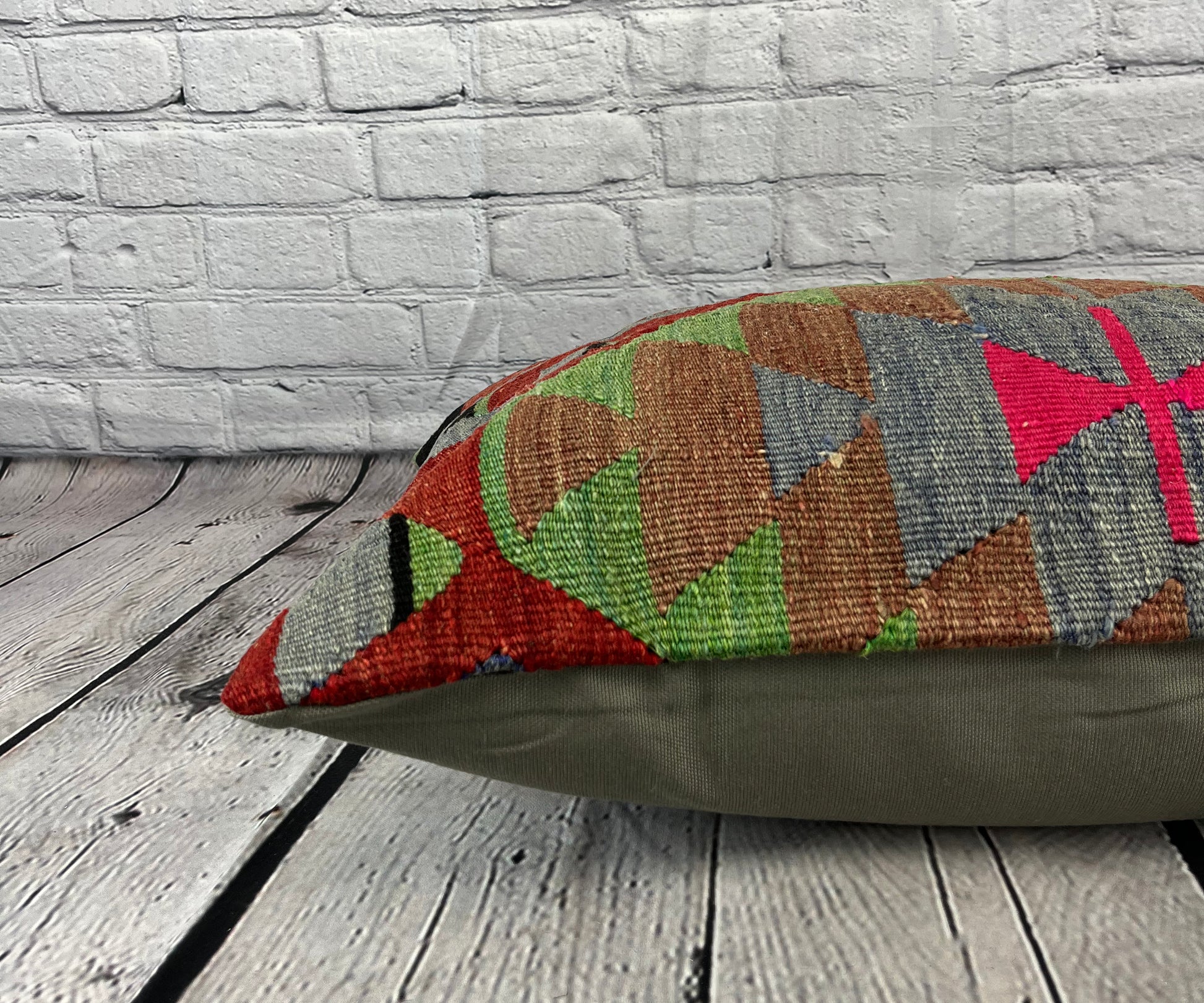 16 x 24 Kilim Pillow Turkish Cushion Anatolian Rest Pillow Cushion Cover #6904