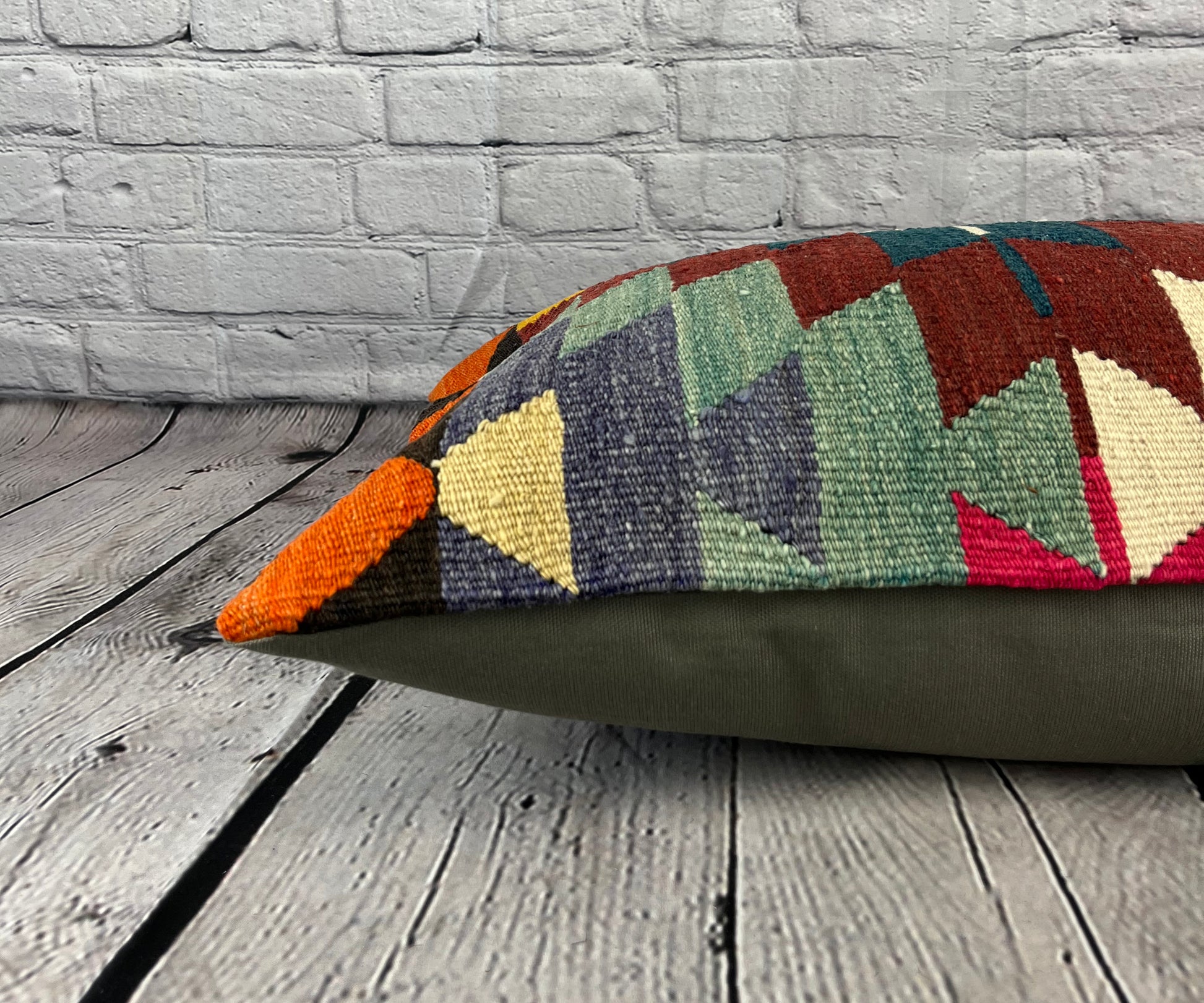 16 x 24 Kilim Pillow Turkish Cushion Sapphire Sea Serenade Pillow Cushion Cover #6905